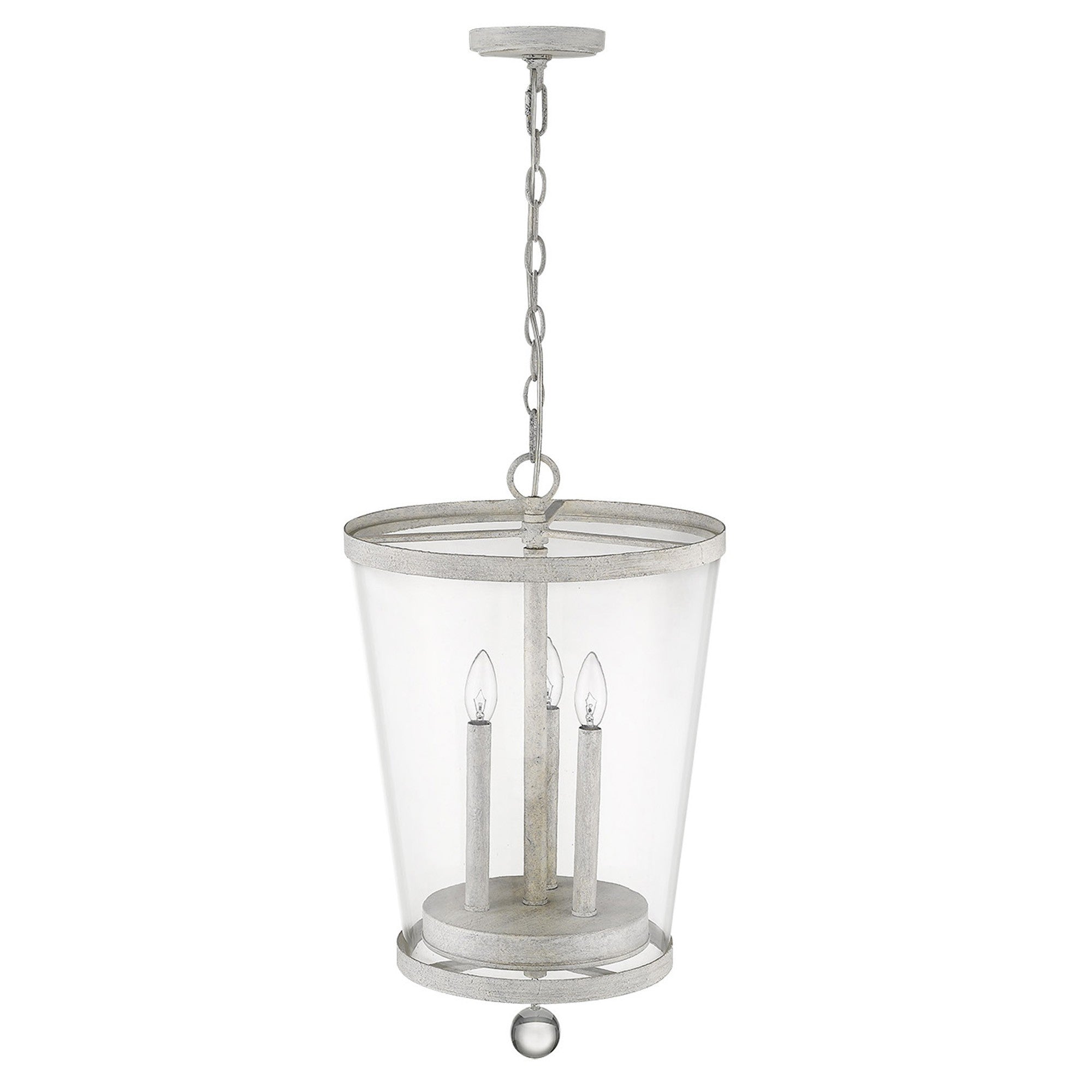 Callie 3-Light Country White Foyer Pendant-Pendants-Hanging Lights-DECOROLALA