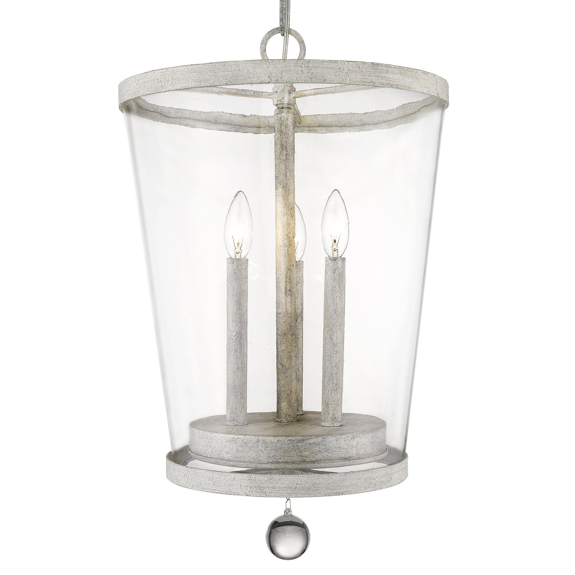 Callie 3-Light Country White Foyer Pendant-Pendants-Hanging Lights-DECOROLALA