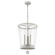 Callie 3-Light Country White Foyer Pendant-Pendants-Hanging Lights-DECOROLALA