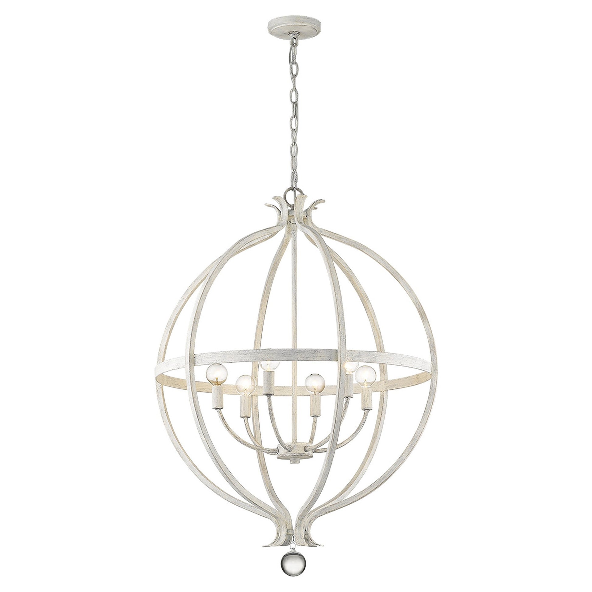 Callie 6-Light Country White Pendant-Pendants-Hanging Lights-DECOROLALA