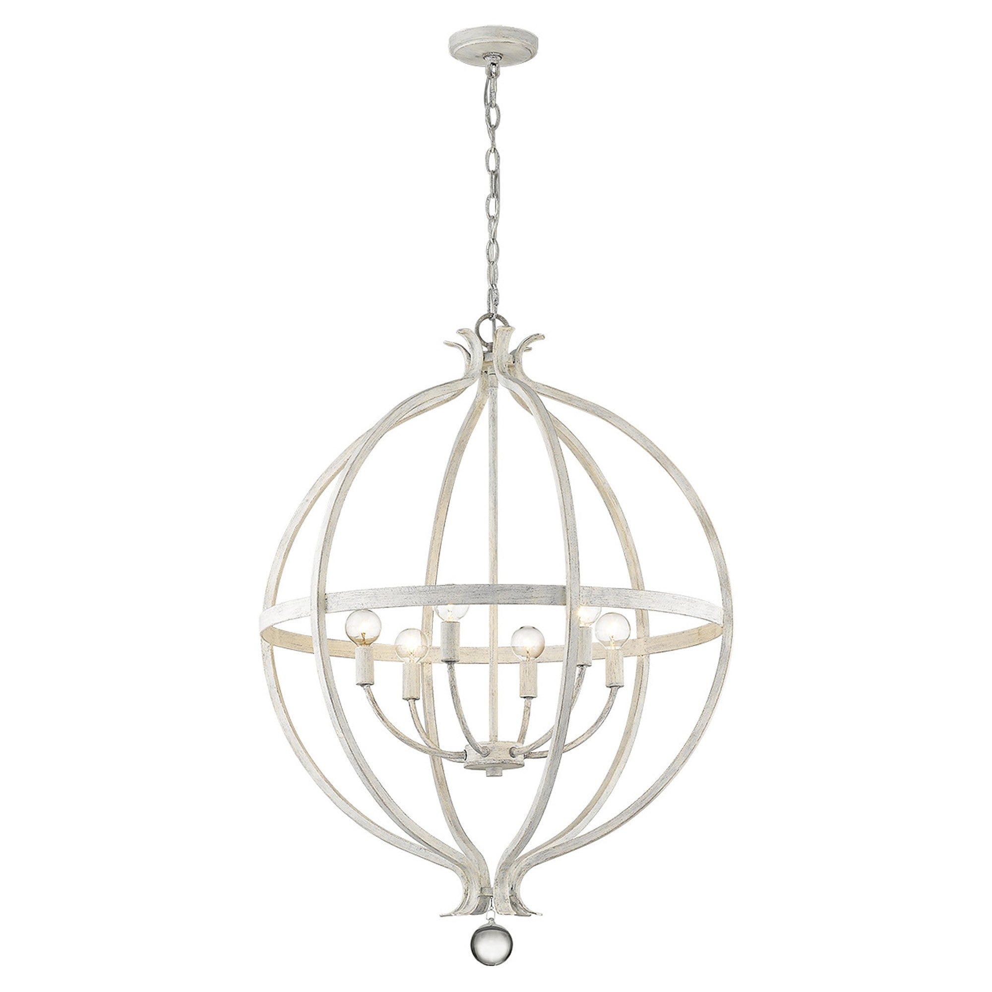 Callie 6-Light Country White Pendant-Pendants-Hanging Lights-DECOROLALA