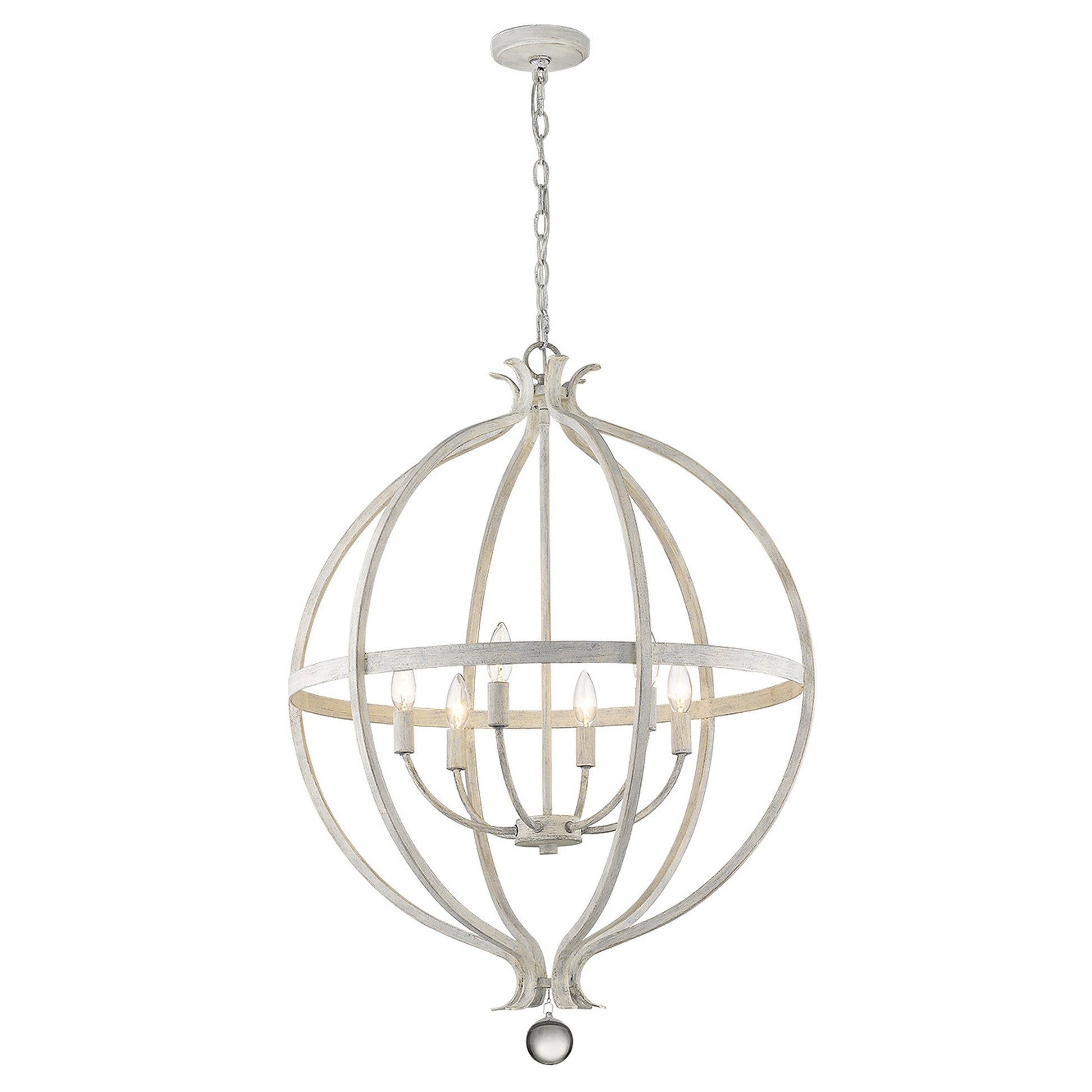 Callie 6-Light Country White Pendant-Pendants-Hanging Lights-DECOROLALA