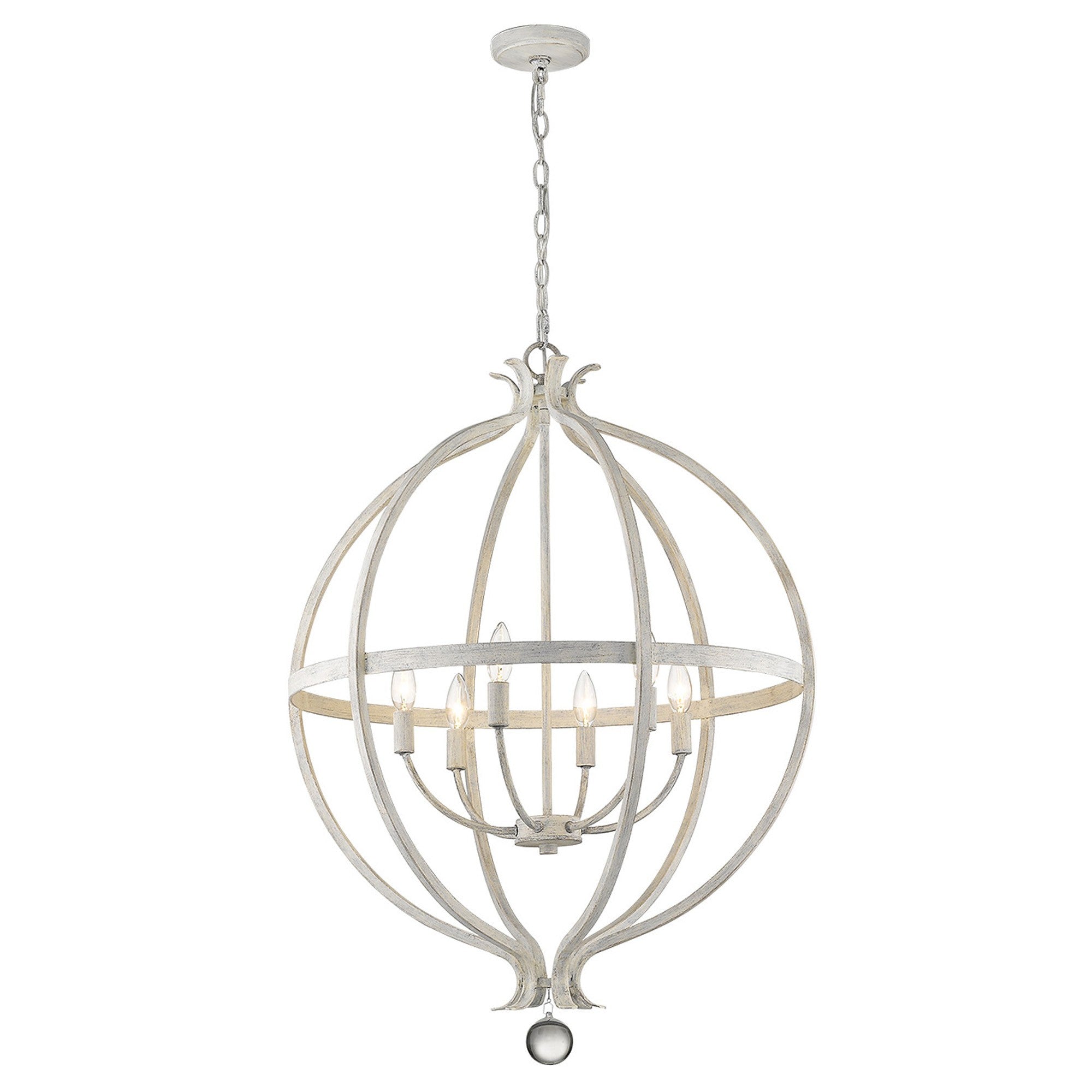 Callie 6-Light Country White Pendant-Pendants-Hanging Lights-DECOROLALA