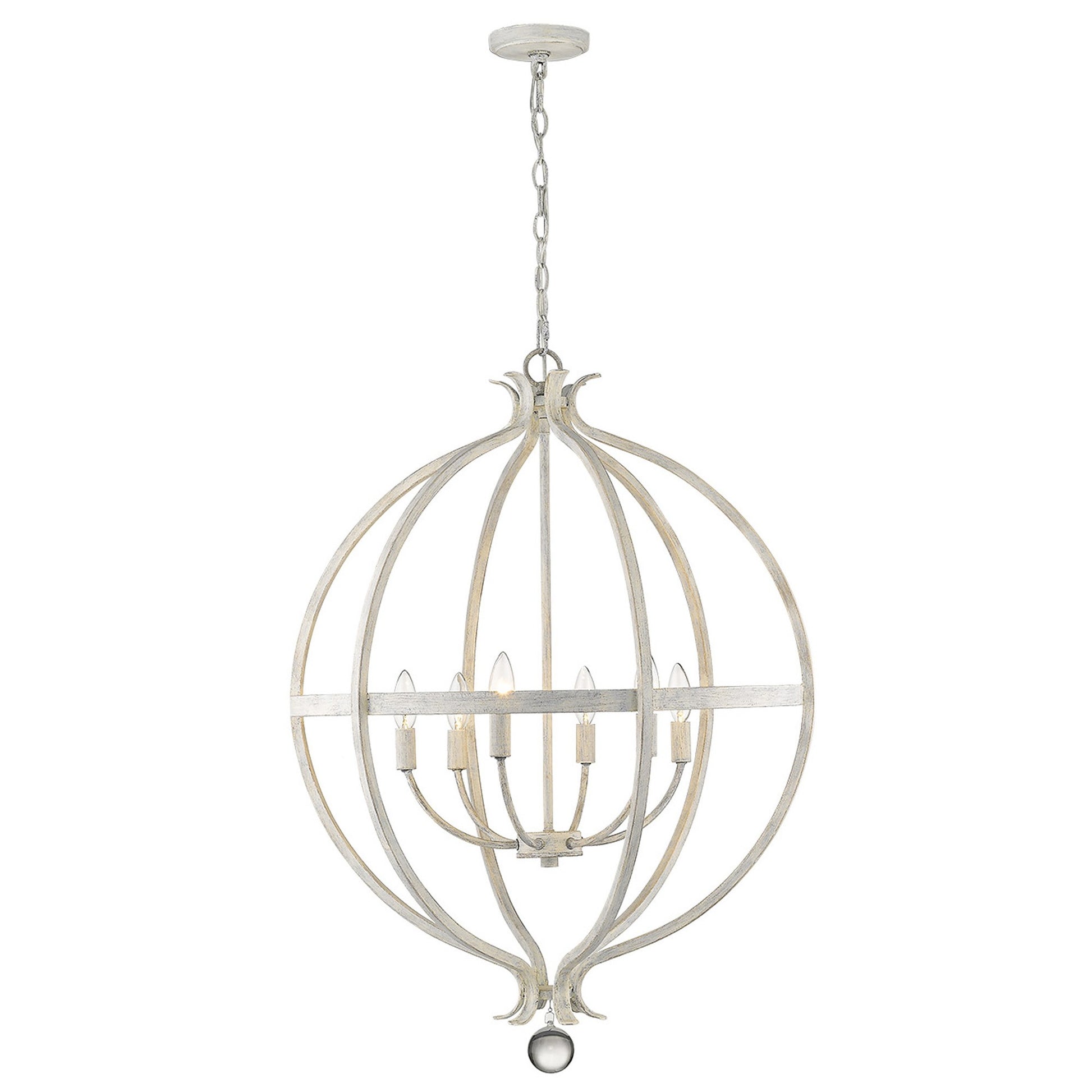 Callie 6-Light Country White Pendant-Pendants-Hanging Lights-DECOROLALA