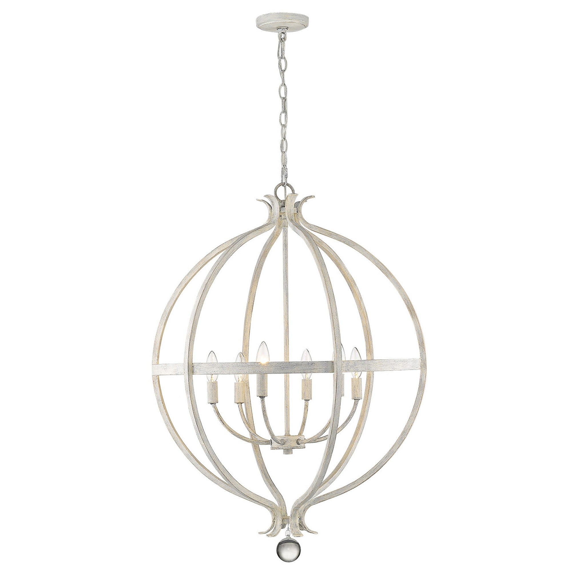 Callie 6-Light Country White Pendant-Pendants-Hanging Lights-DECOROLALA