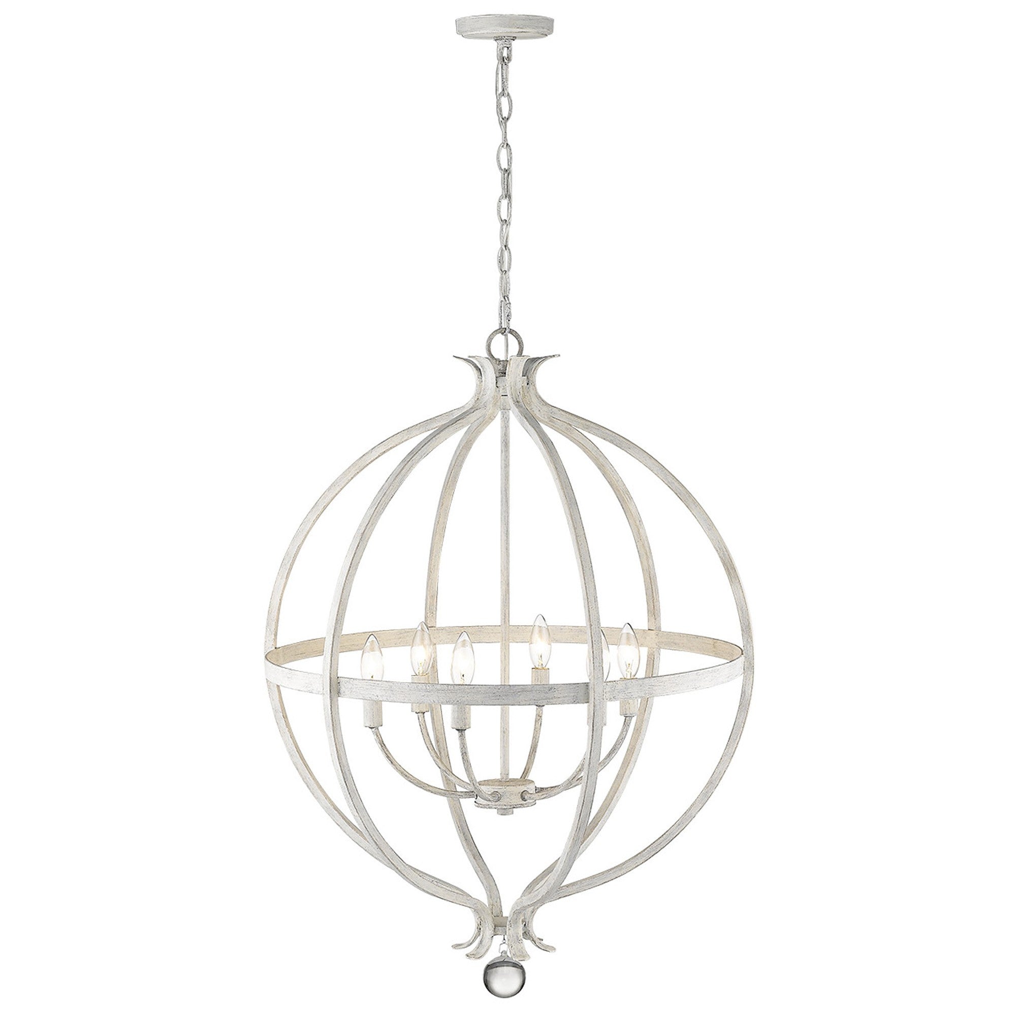 Callie 6-Light Country White Pendant-Pendants-Hanging Lights-DECOROLALA
