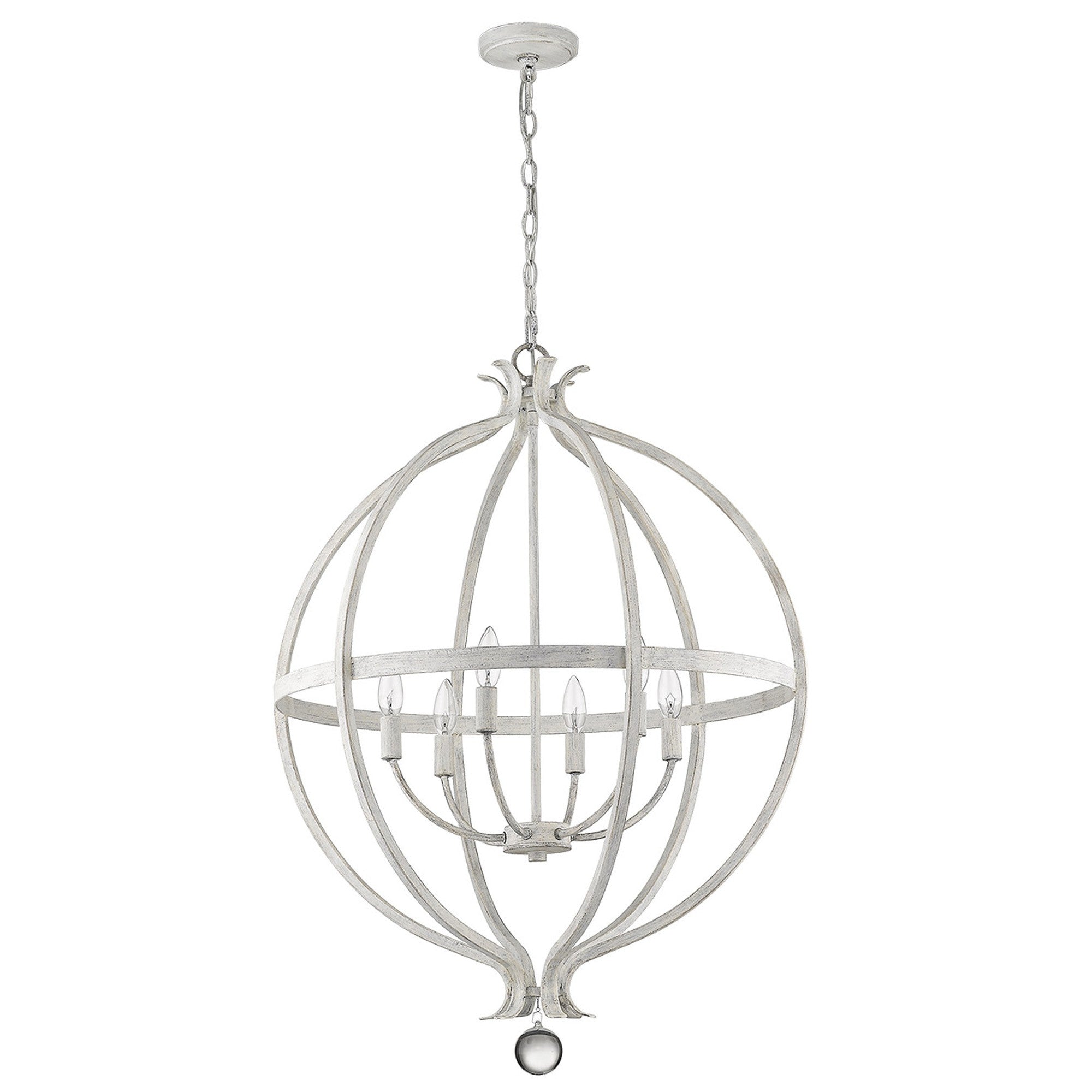 Callie 6-Light Country White Pendant-Pendants-Hanging Lights-DECOROLALA