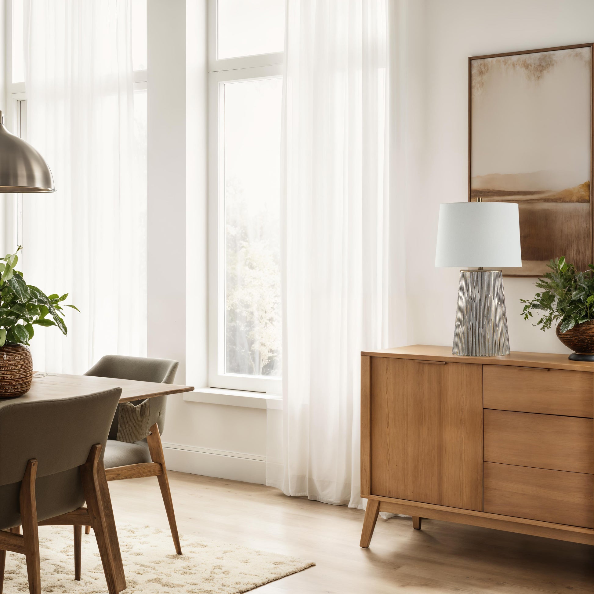 Calma 30.0" Height Table Lamps, Grey Rock-Table Lamp-DECOROLALA