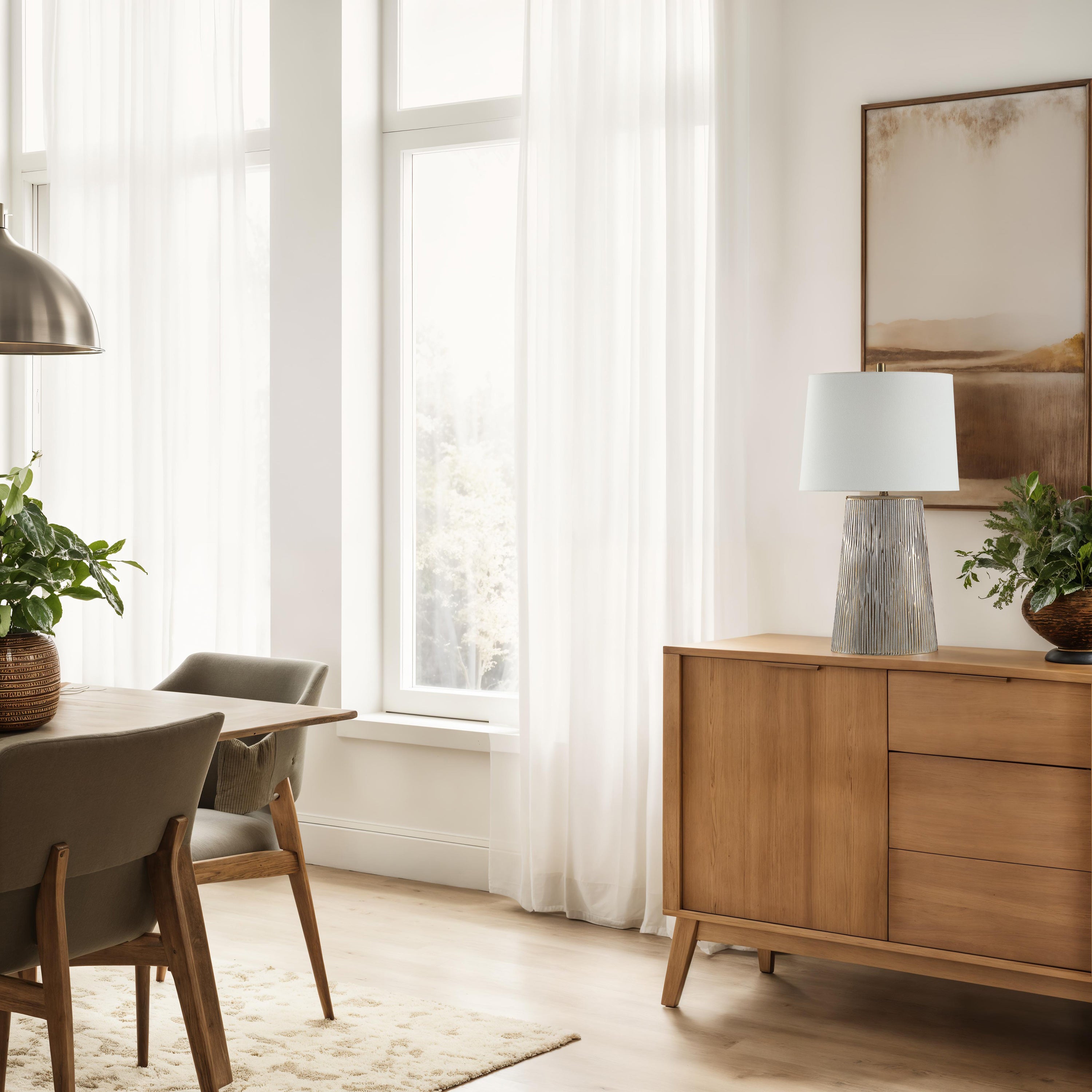 Calma 30.0" Height Table Lamps, Grey Rock-Table Lamp-DECOROLALA