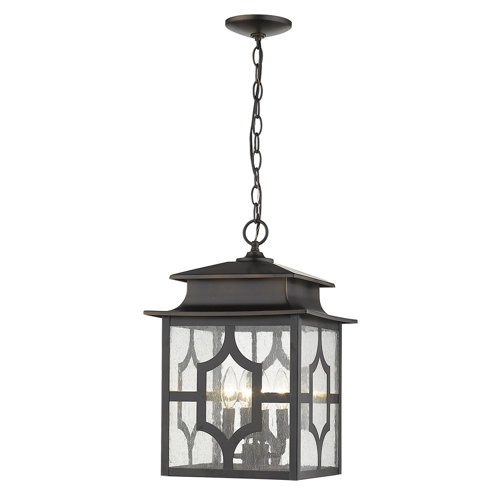 Calvert 4-Light Oil-Rubbed Bronze Hanging Lantern-Chandeliers-DECOROLALA