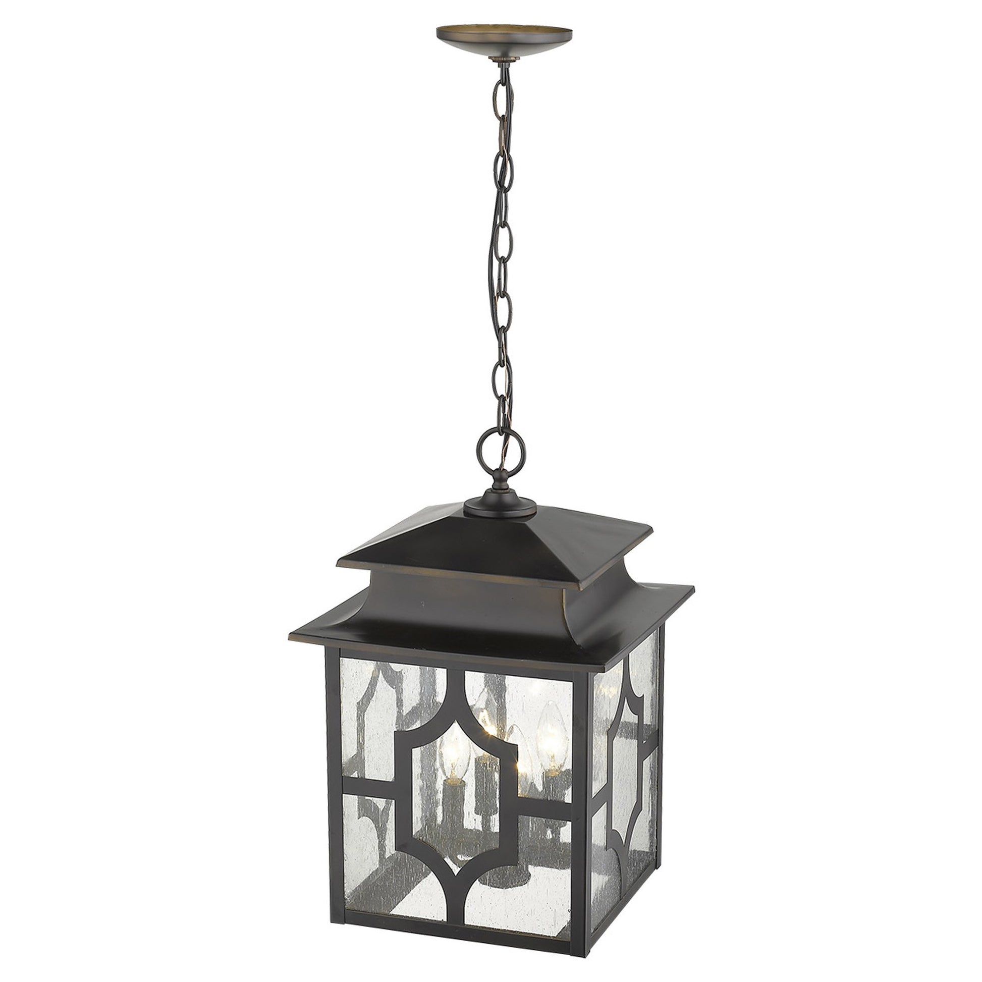 Calvert 4-Light Oil-Rubbed Bronze Hanging Lantern-Chandeliers-DECOROLALA