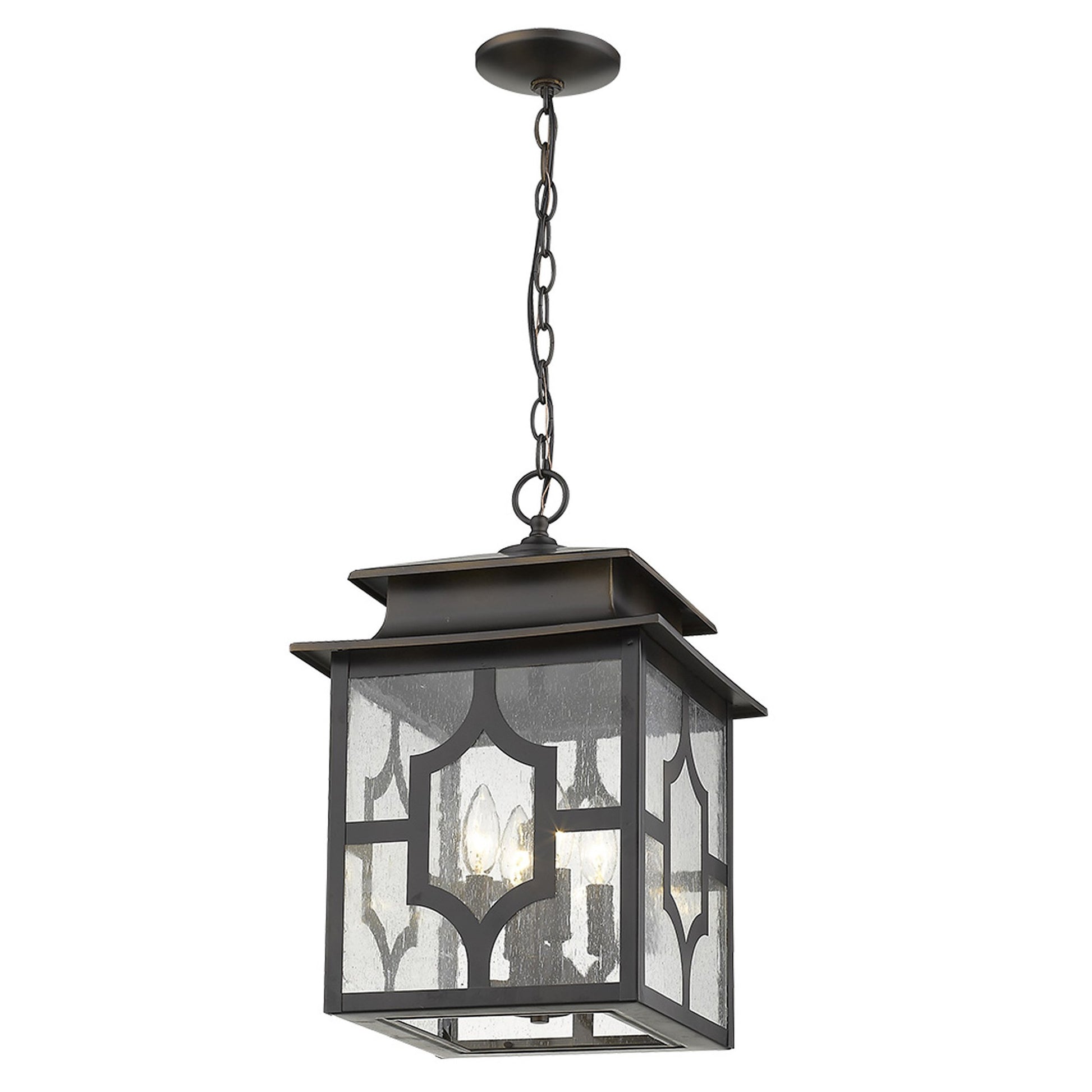 Calvert 4-Light Oil-Rubbed Bronze Hanging Lantern-Chandeliers-DECOROLALA