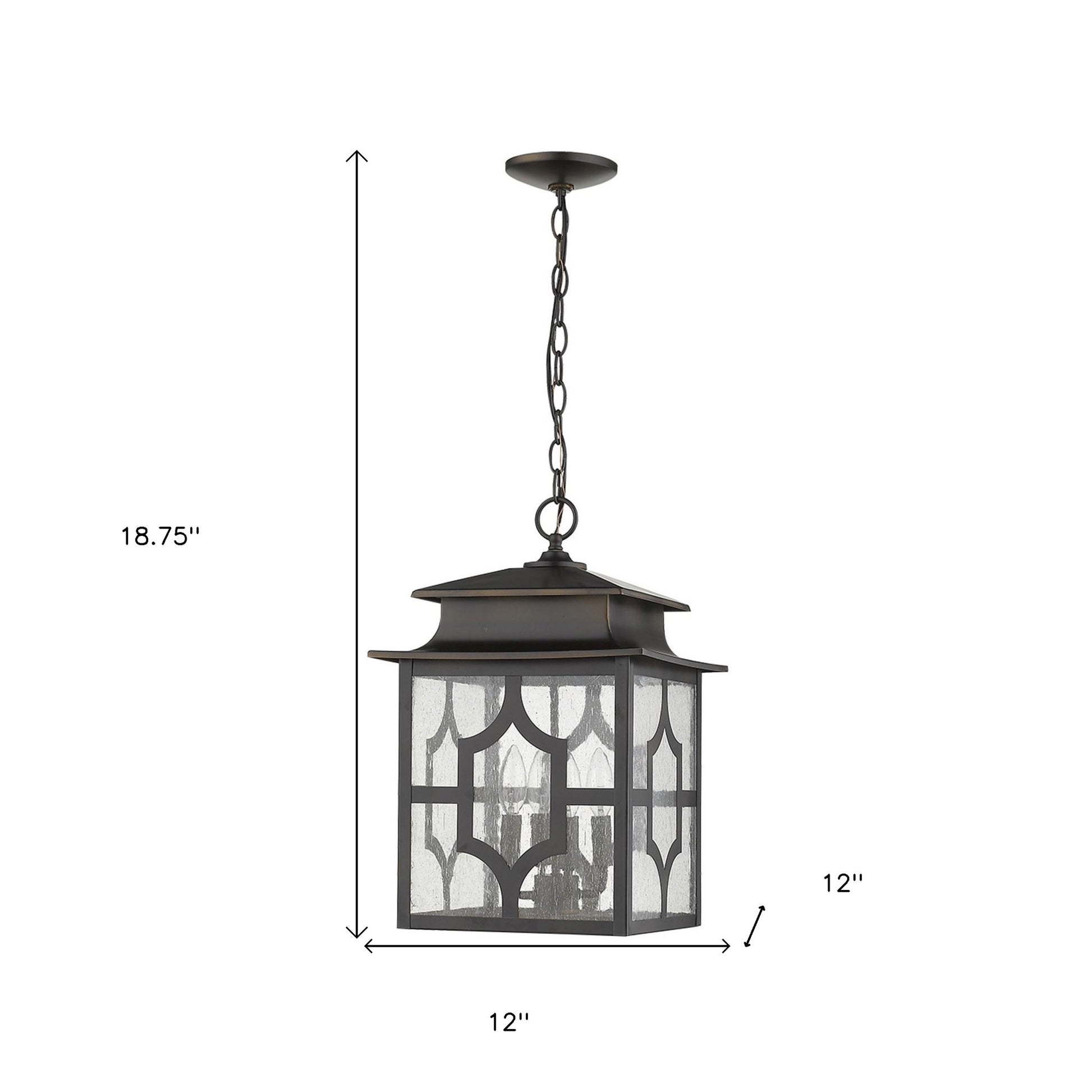 Calvert 4-Light Oil-Rubbed Bronze Hanging Lantern-Chandeliers-DECOROLALA