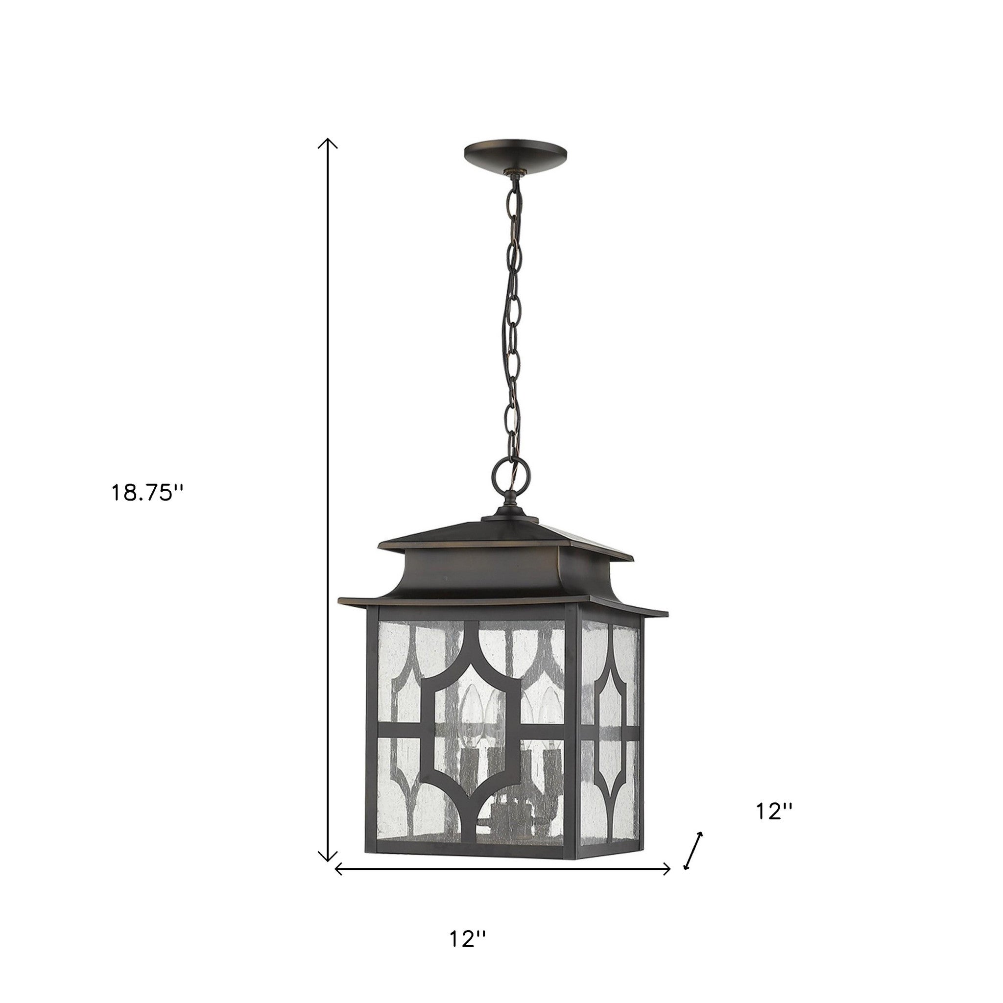 Calvert 4-Light Oil-Rubbed Bronze Hanging Lantern-Chandeliers-DECOROLALA