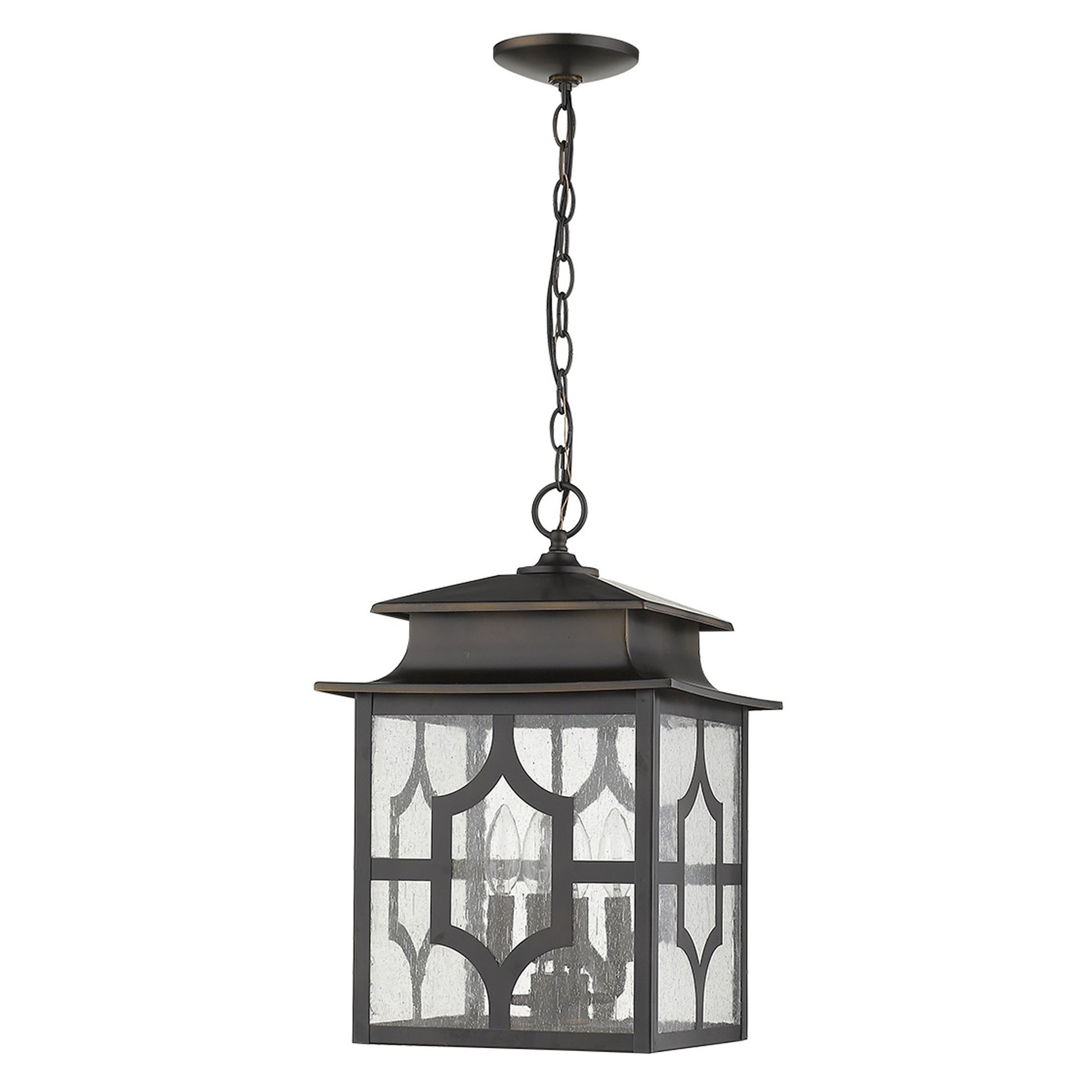 Calvert 4-Light Oil-Rubbed Bronze Hanging Lantern-Chandeliers-DECOROLALA