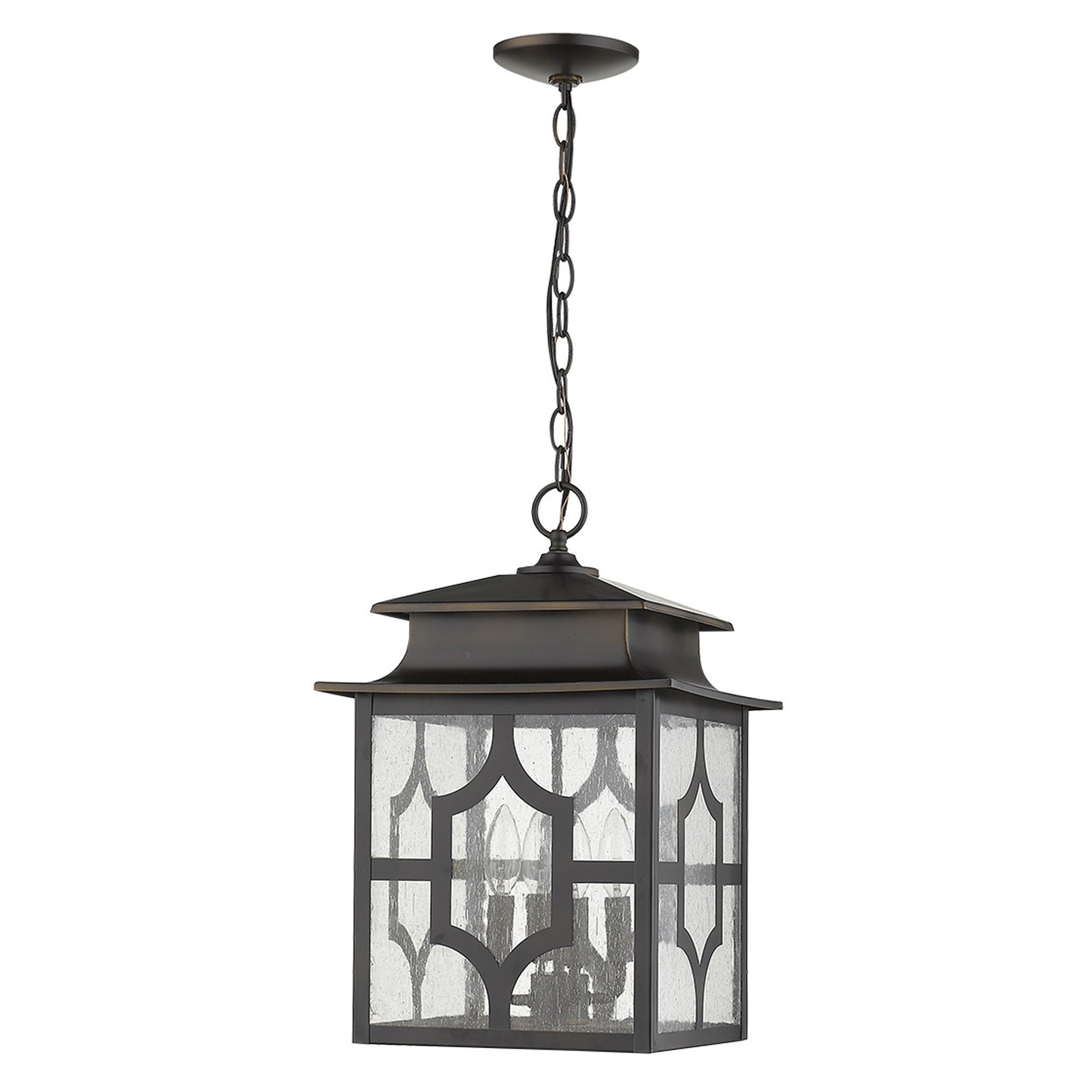Calvert 4-Light Oil-Rubbed Bronze Hanging Lantern-Chandeliers-DECOROLALA