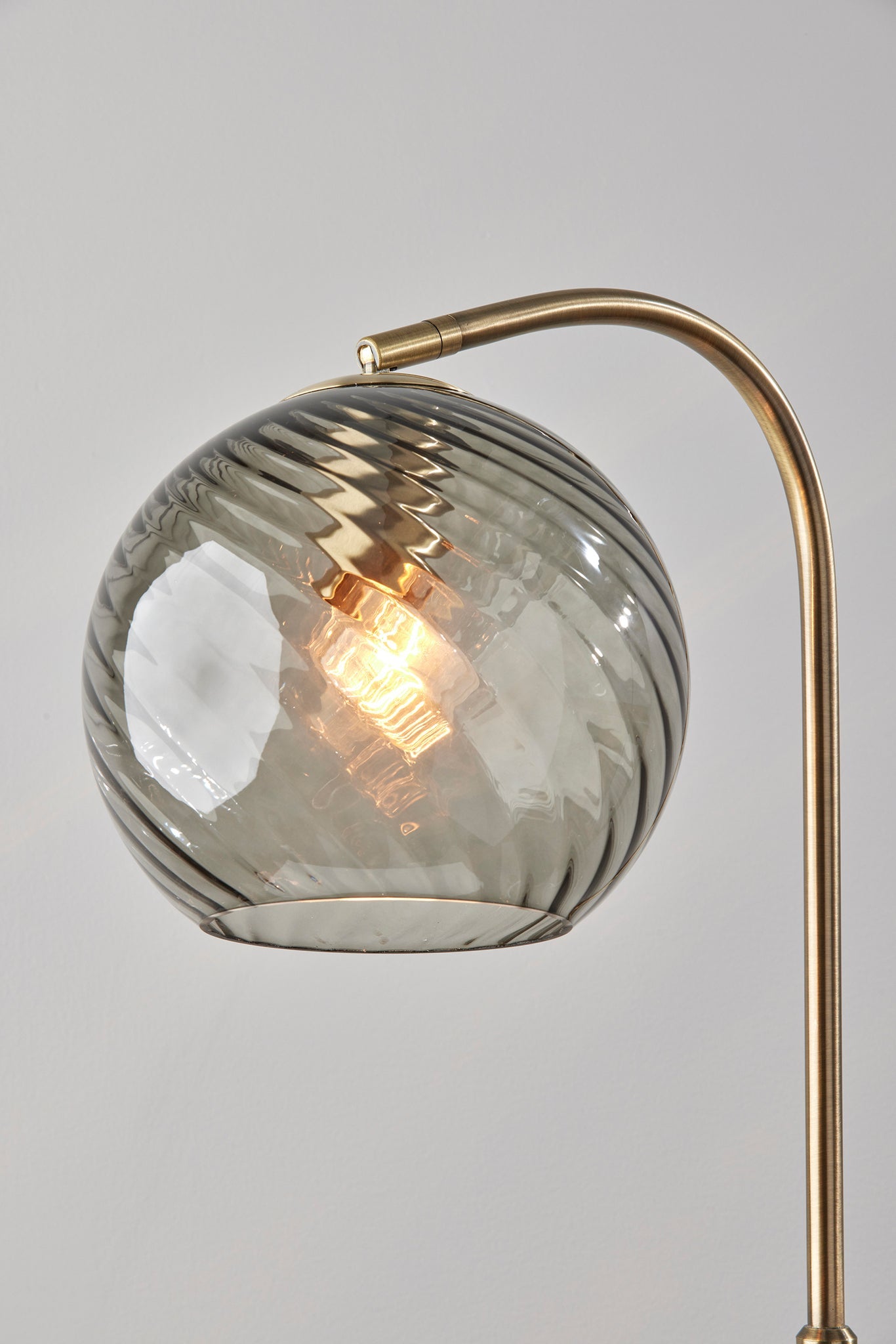 Camden Floor Lamp - Antique Brass Globe Shade-Lighting-DECOROLALA