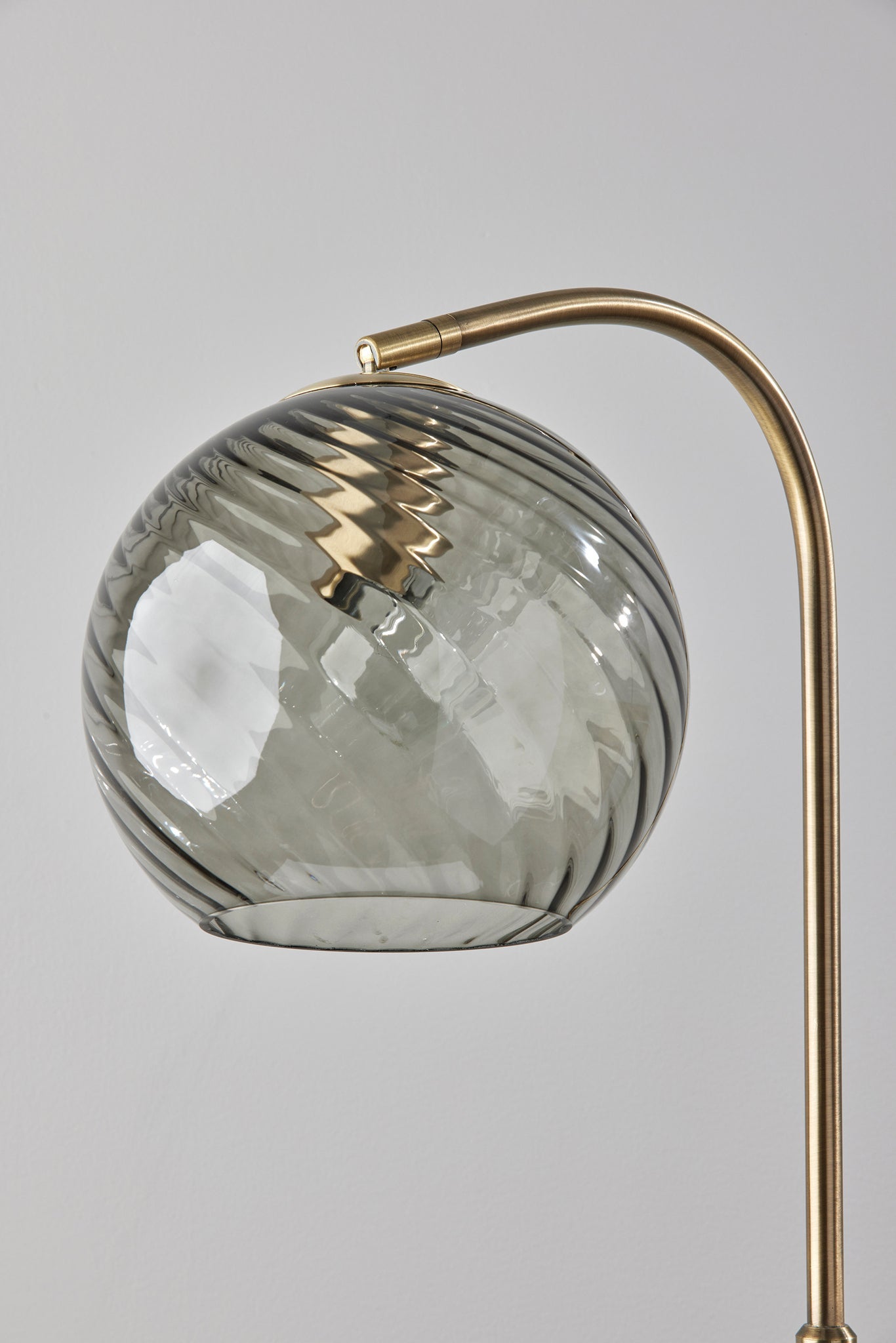 Camden Floor Lamp - Antique Brass Globe Shade-Lighting-DECOROLALA