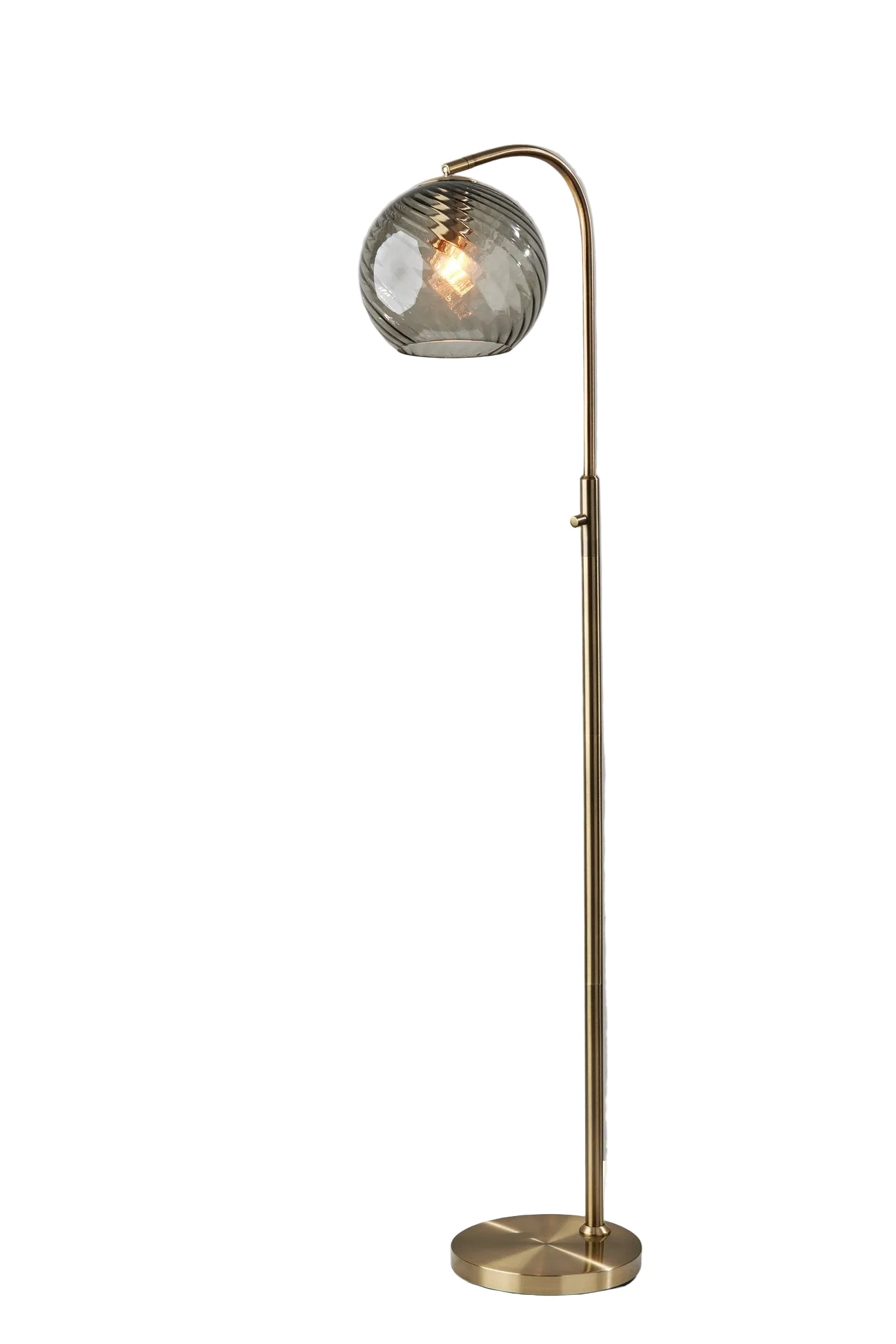 Camden Floor Lamp - Antique Brass Globe Shade-Lighting-DECOROLALA