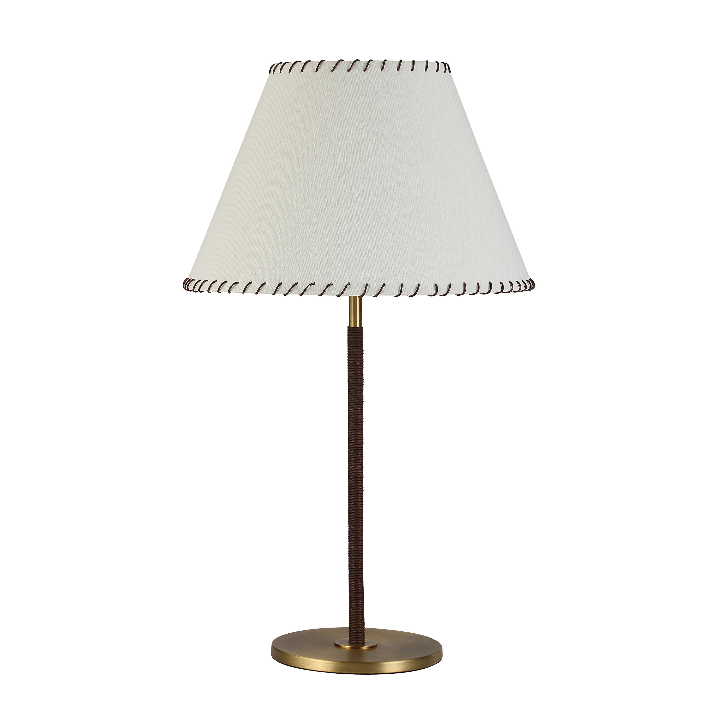 Camelia 27" Table Lamp, Brass & Ivory-Table Lamp-DECOROLALA