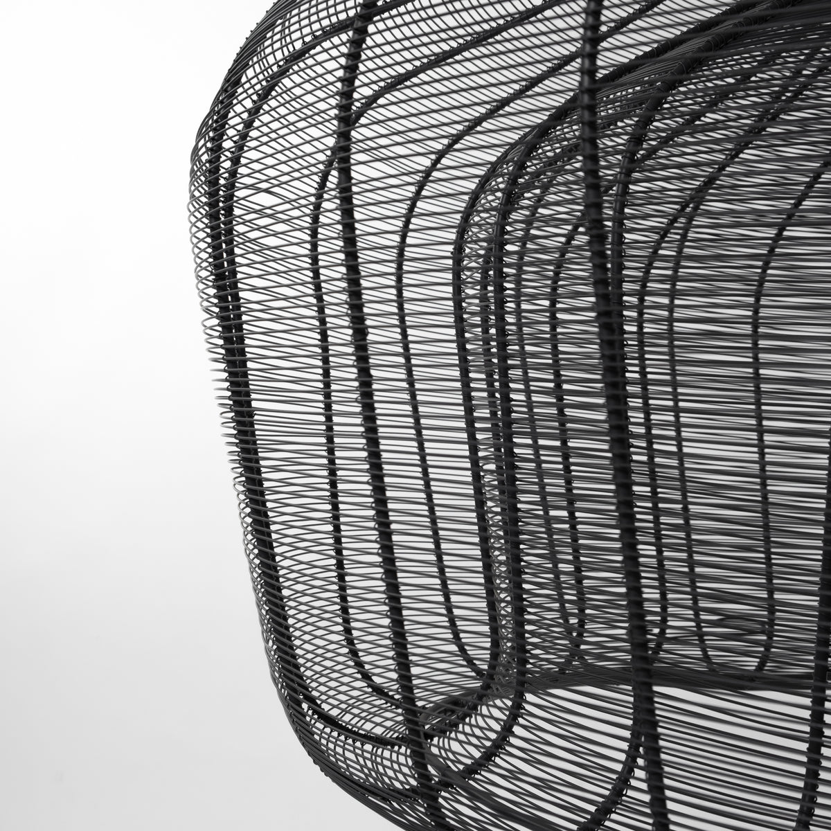 Camila (40"x31") Black Metal Mesh-Style Four Bulb Chandelier-Chandeliers-DECOROLALA