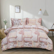 Camille 2PC Reversible Comforter Set - Blush Pink-Comforters and Quilts-DECOROLALA