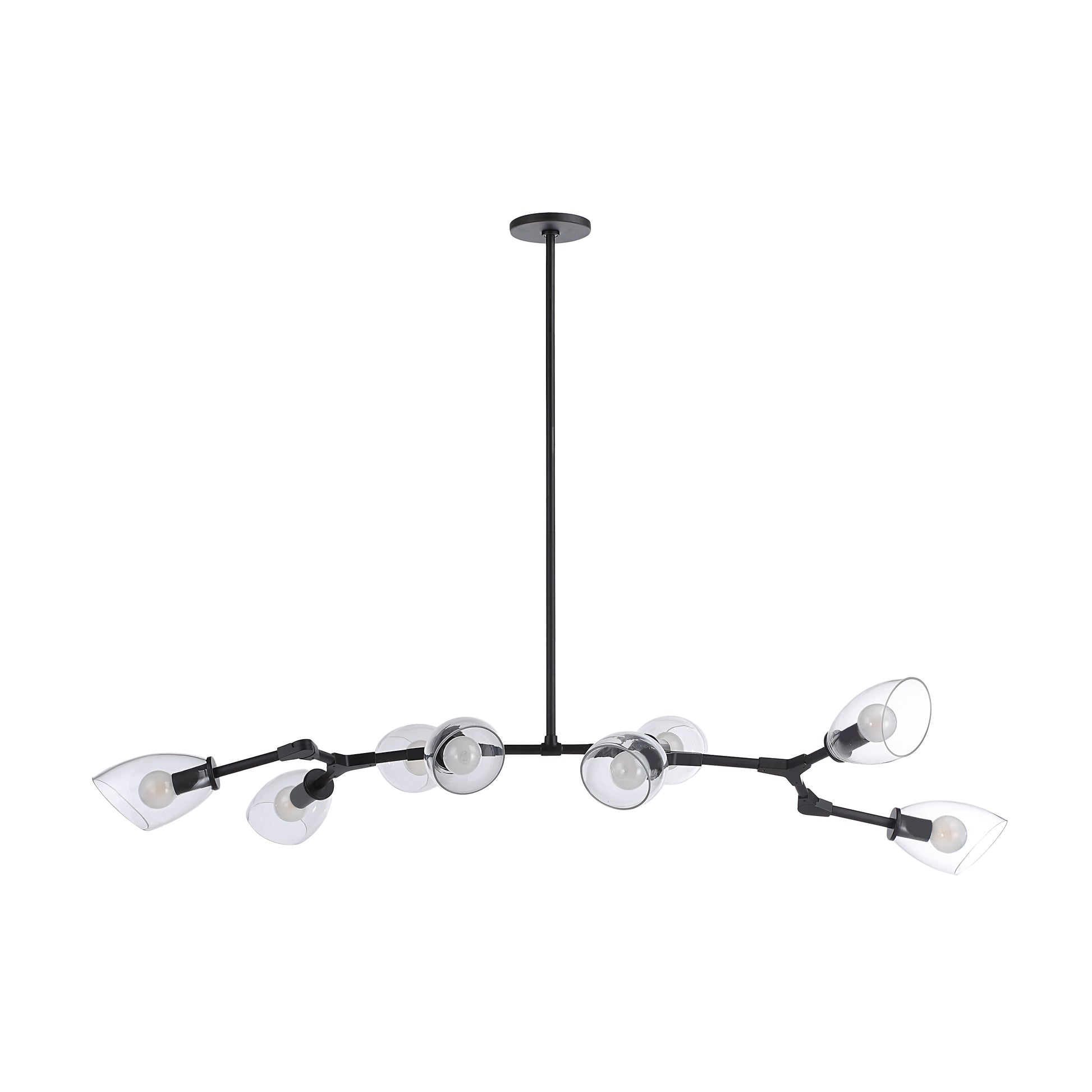 Camino 7.75" Length Ceiling Fixture, BLACK-Ceiling Fixture-DECOROLALA
