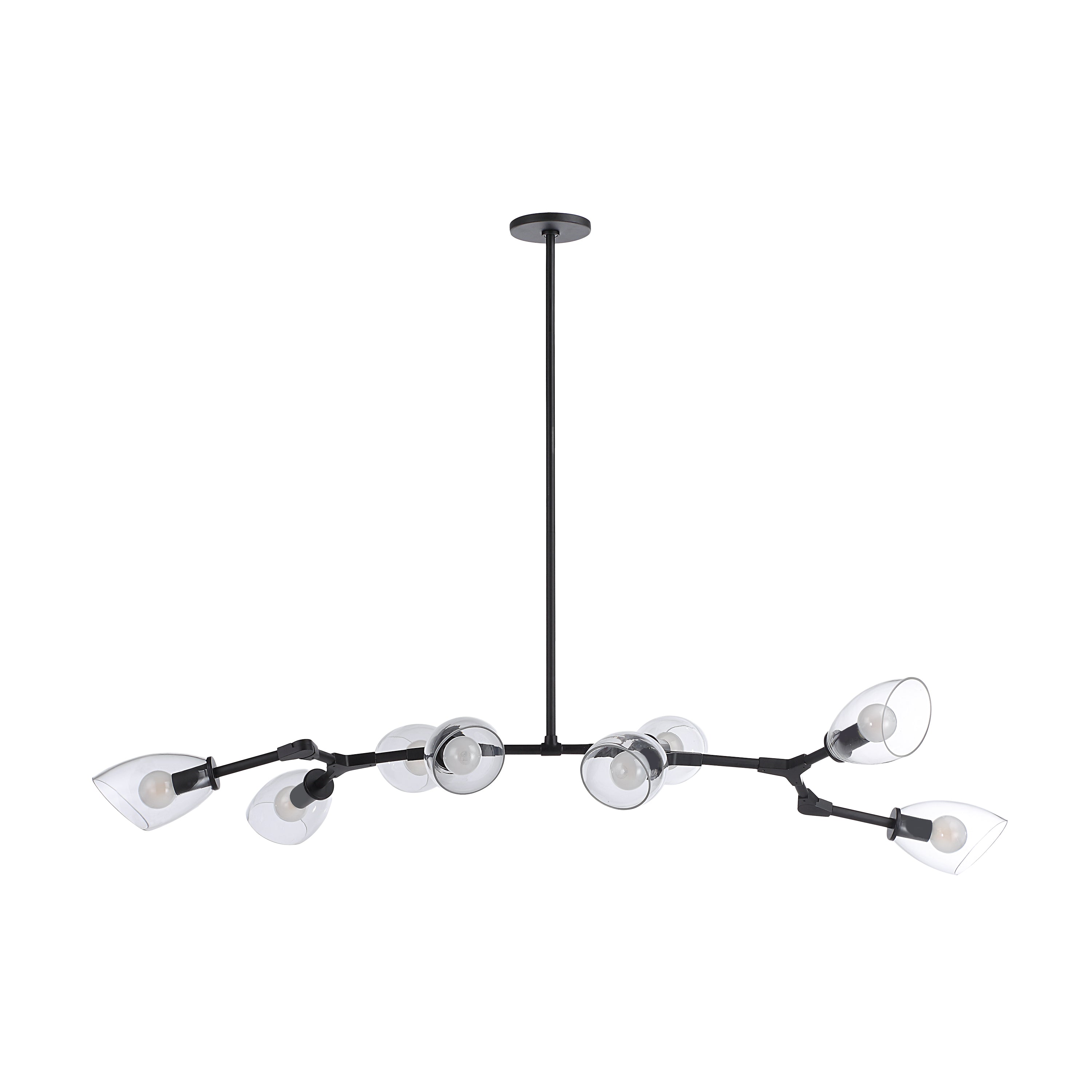 Camino 7.75" Length Ceiling Fixture, BLACK-Ceiling Fixture-DECOROLALA