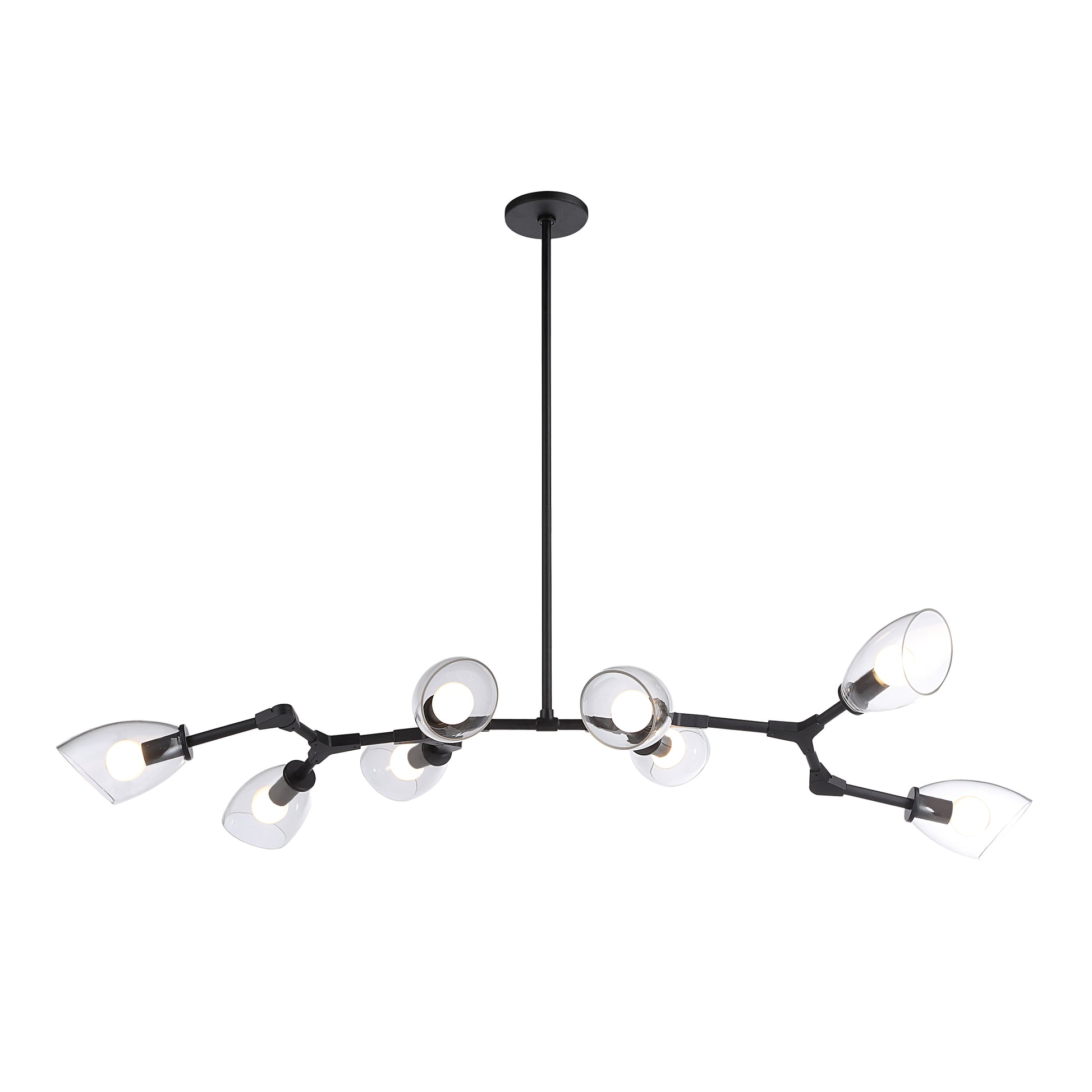 Camino 7.75" Length Ceiling Fixture, BLACK-Ceiling Fixture-DECOROLALA