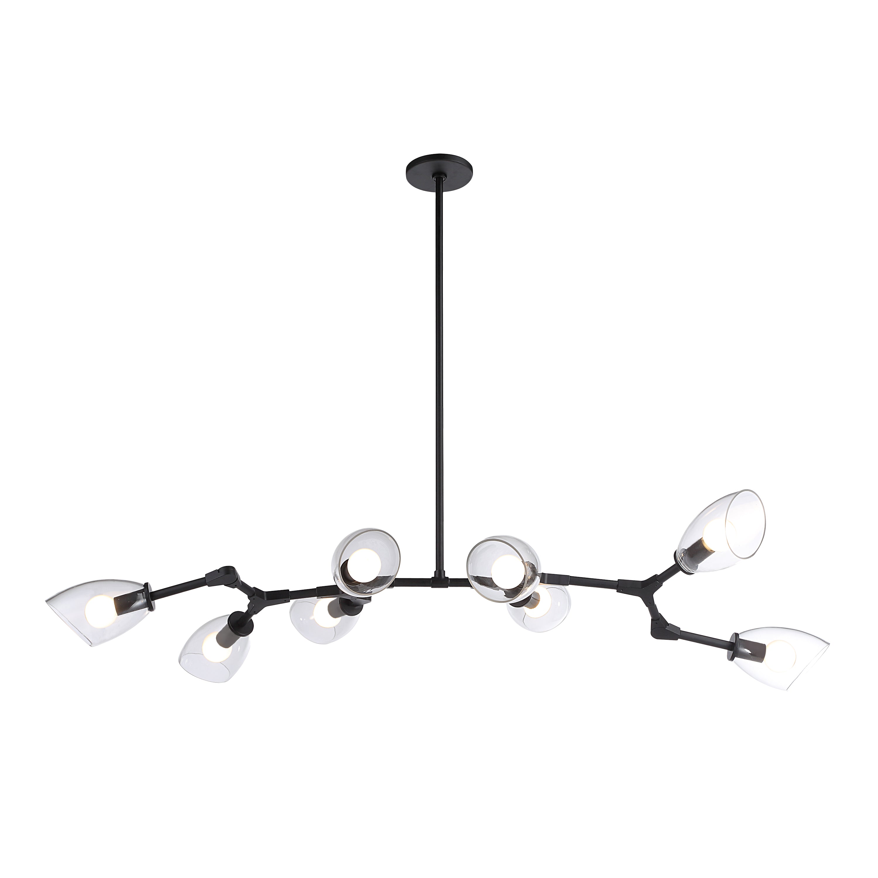 Camino 7.75" Length Ceiling Fixture, BLACK-Ceiling Fixture-DECOROLALA