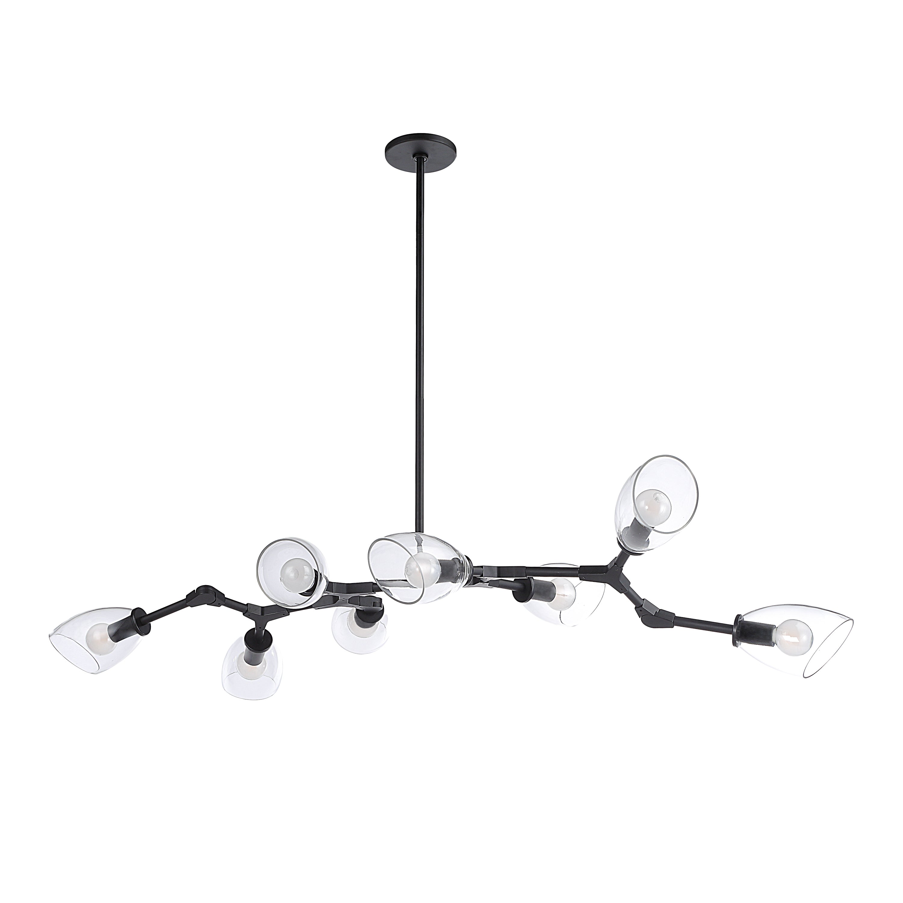 Camino 7.75" Length Ceiling Fixture, BLACK-Ceiling Fixture-DECOROLALA