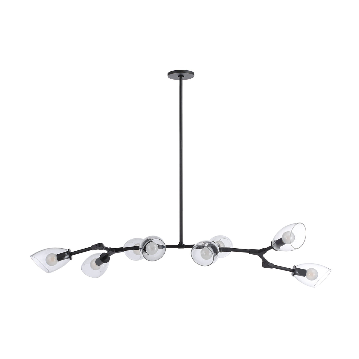 Camino 7.75" Length Ceiling Fixture, BLACK-Ceiling Light Fixtures-DECOROLALA
