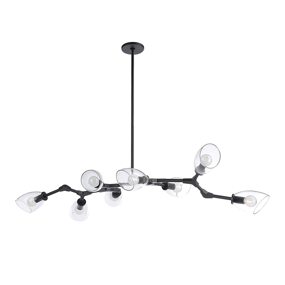 Camino 7.75" Length Ceiling Fixture, BLACK-Ceiling Light Fixtures-DECOROLALA
