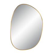 Camona 42" Tall Irregular Rectangular Oval Mirror, Satin Brass-Mirrors-DECOROLALA