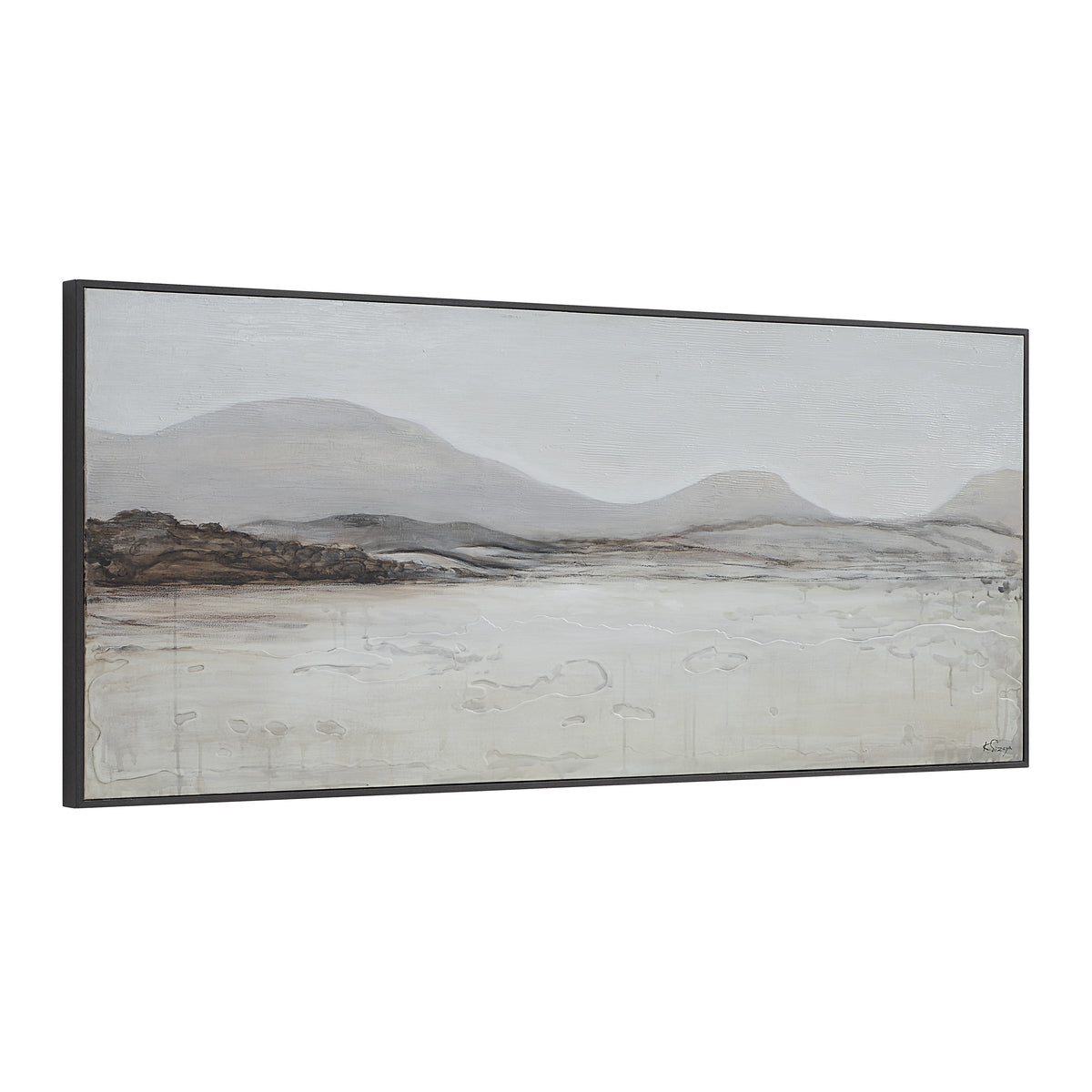 Campania 70" Wide Canvas Art, White, Grey, Beige-Canvas Prints-DECOROLALA