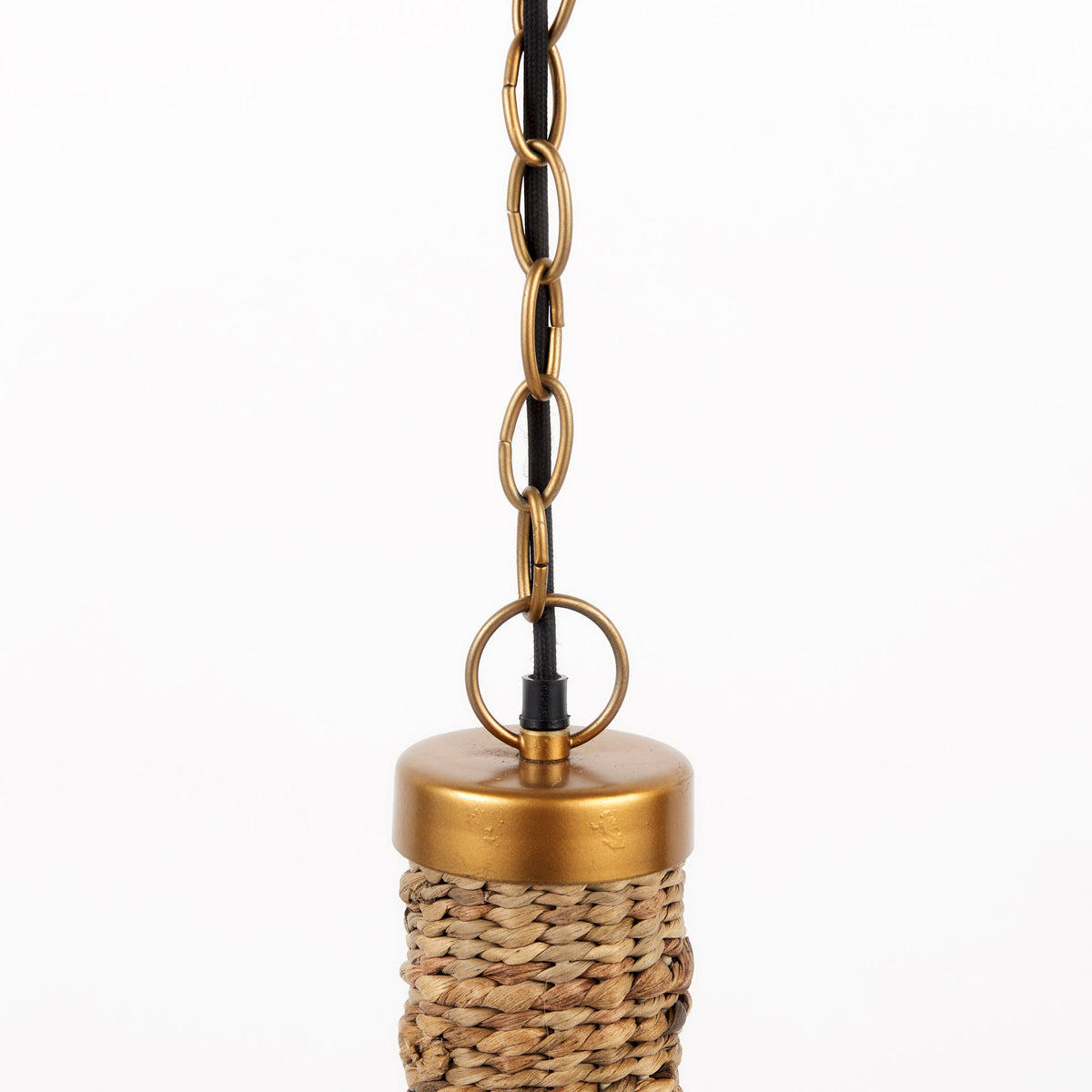 Campanile 16.0L x 16.0W x 27.0H Brown Whicker Pendant Light-Pendant Lighting-DECOROLALA