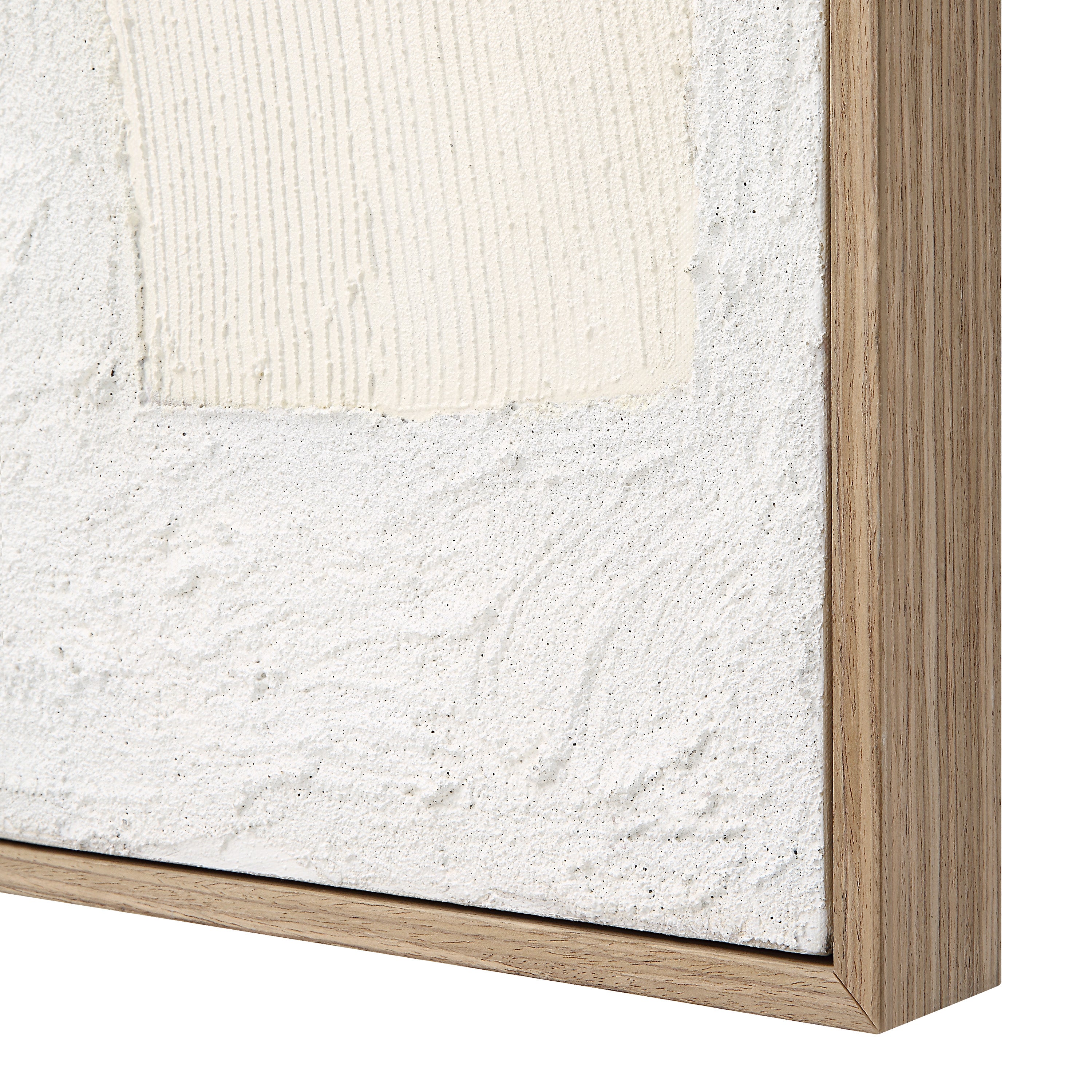 Canberra 48.2" Wide Canvas Art with Wood Frame, Oak-Canvas Art-DECOROLALA