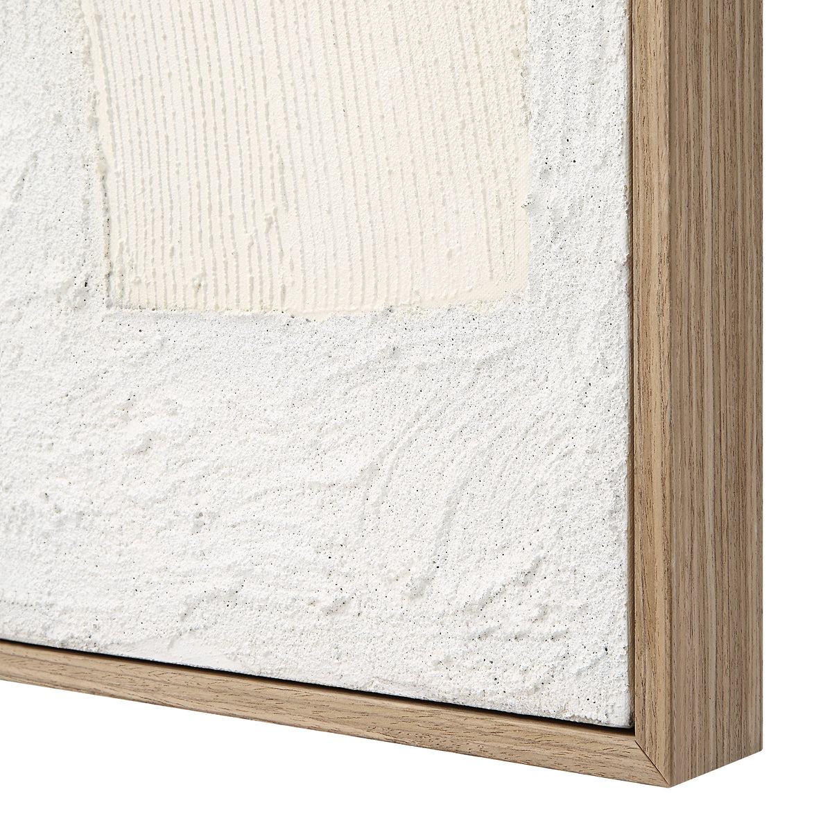 Canberra 48.2" Wide Canvas Art with Wood Frame, Oak-Canvas Prints-DECOROLALA