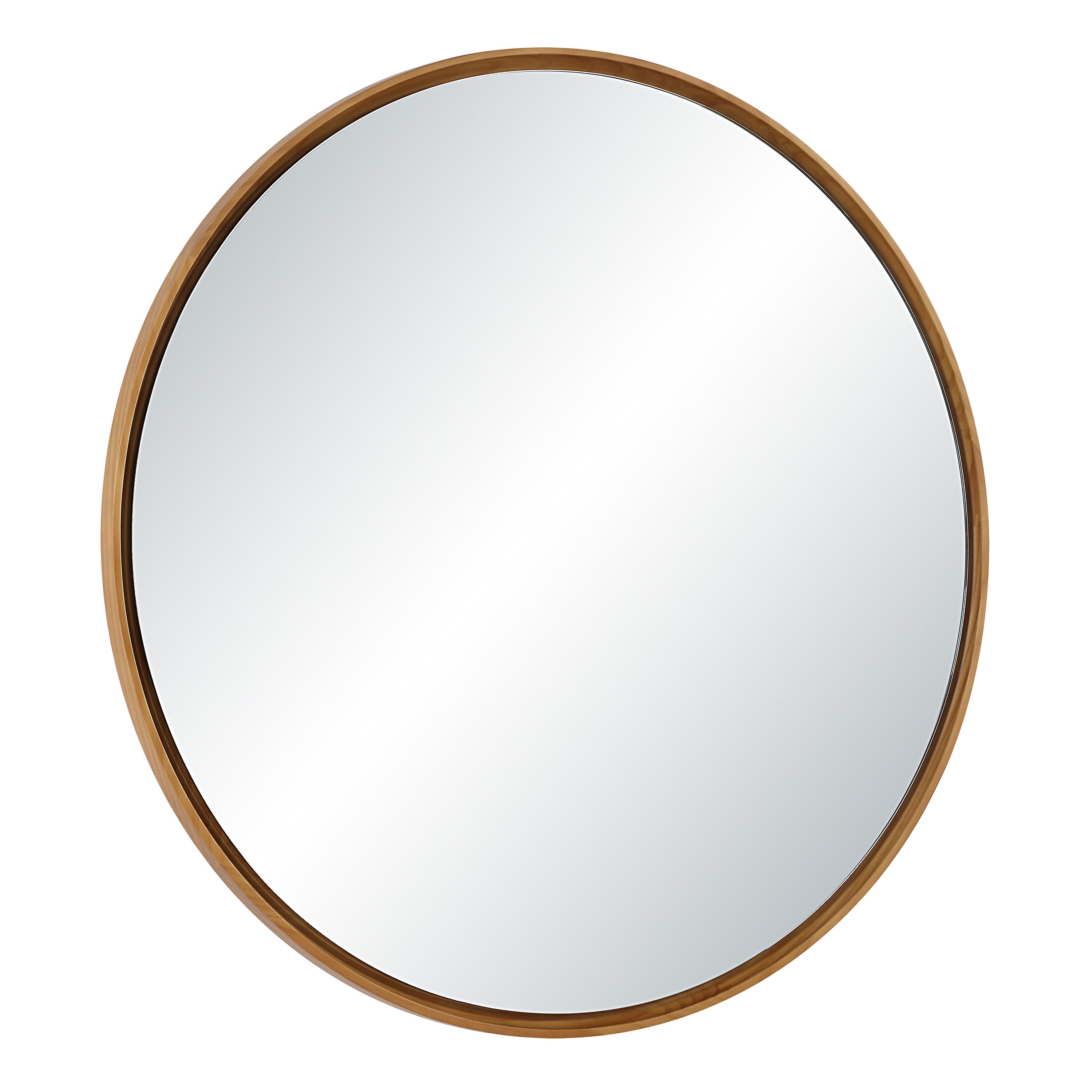 Canna 36" H x 36" W Wall Mirror, Beige-Mirror-DECOROLALA