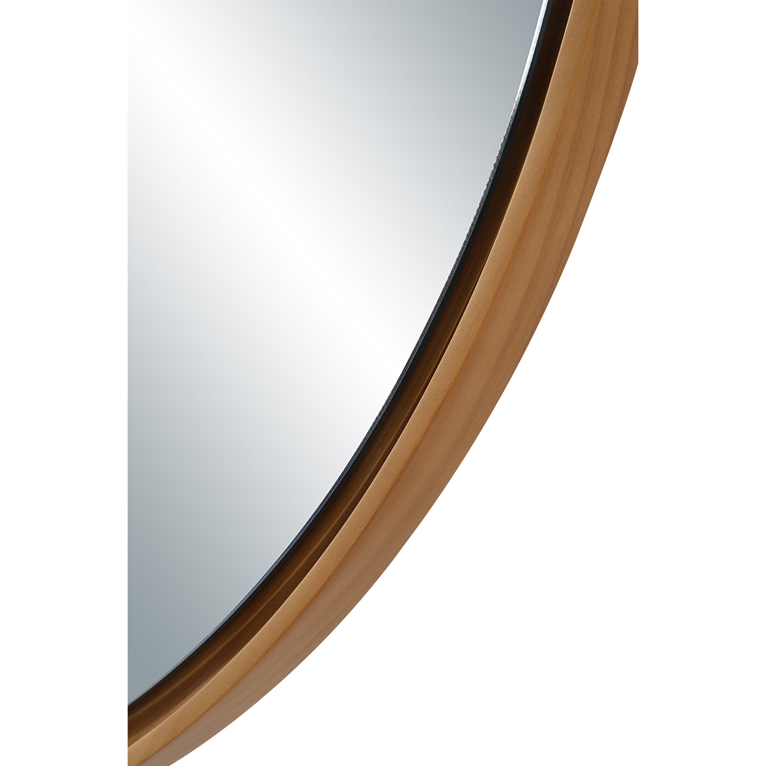 Canna 36" H x 36" W Wall Mirror, Beige-Mirror-DECOROLALA