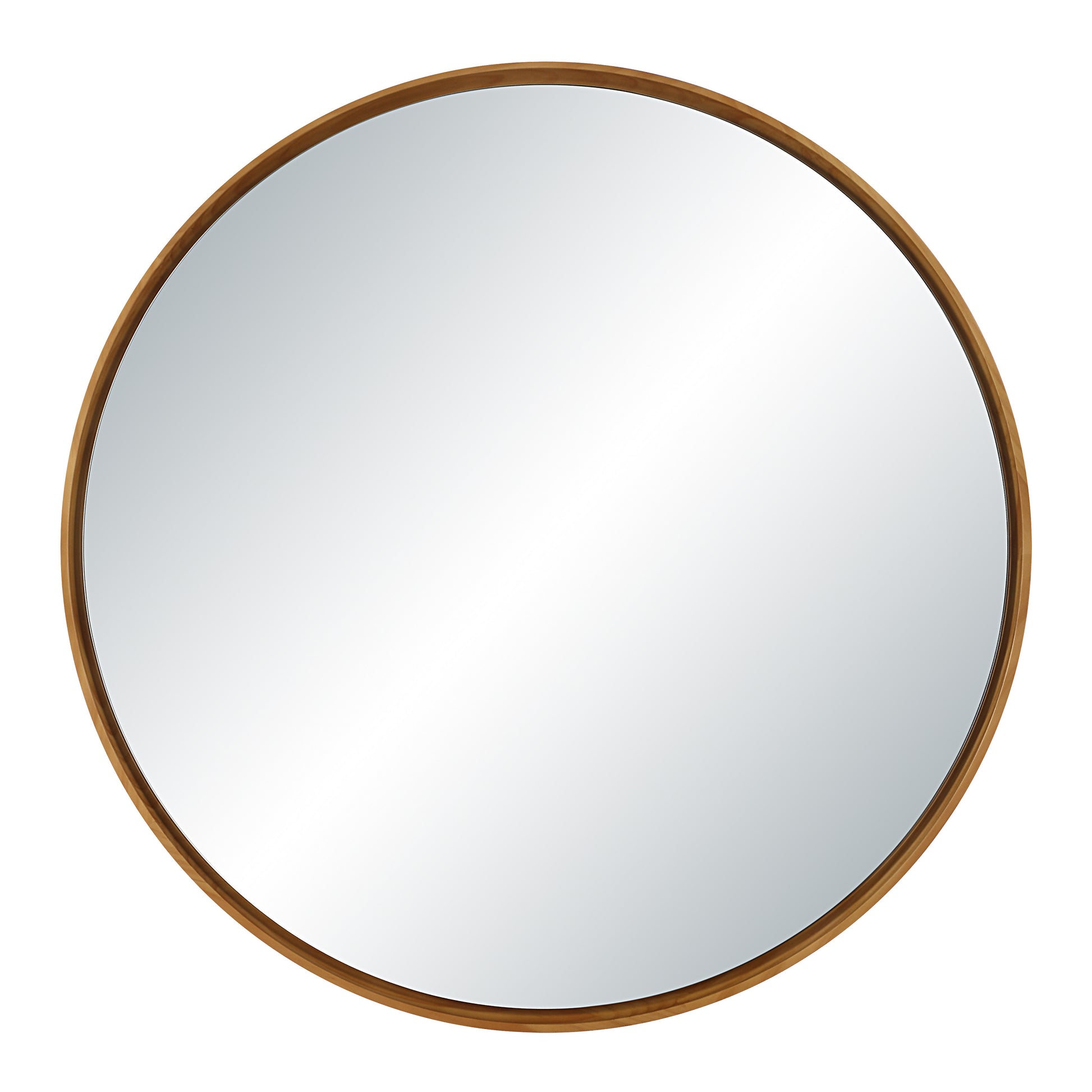 Canna 36" H x 36" W Wall Mirror, Beige-Mirror-DECOROLALA