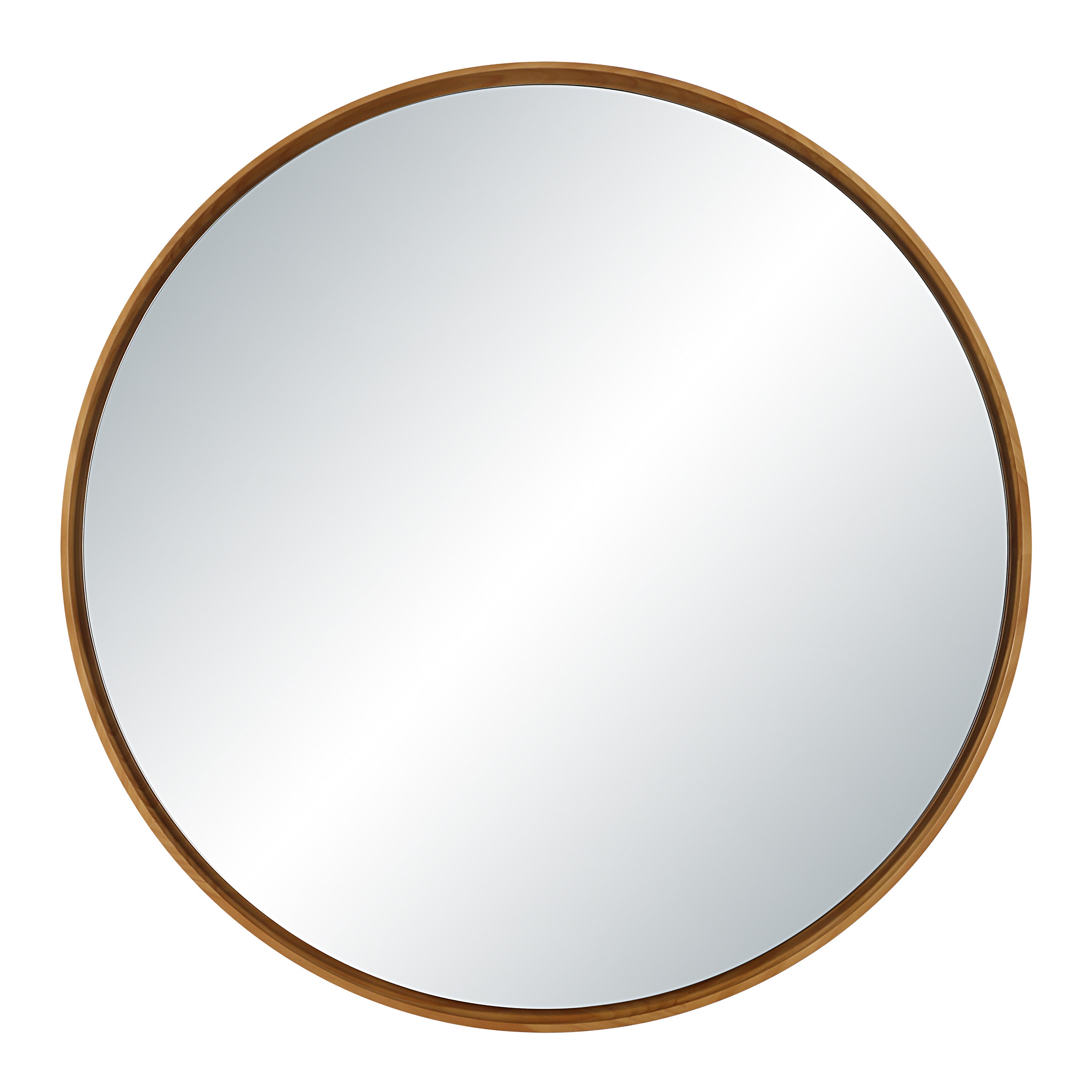 Canna 36" H x 36" W Wall Mirror, Beige-Mirror-DECOROLALA