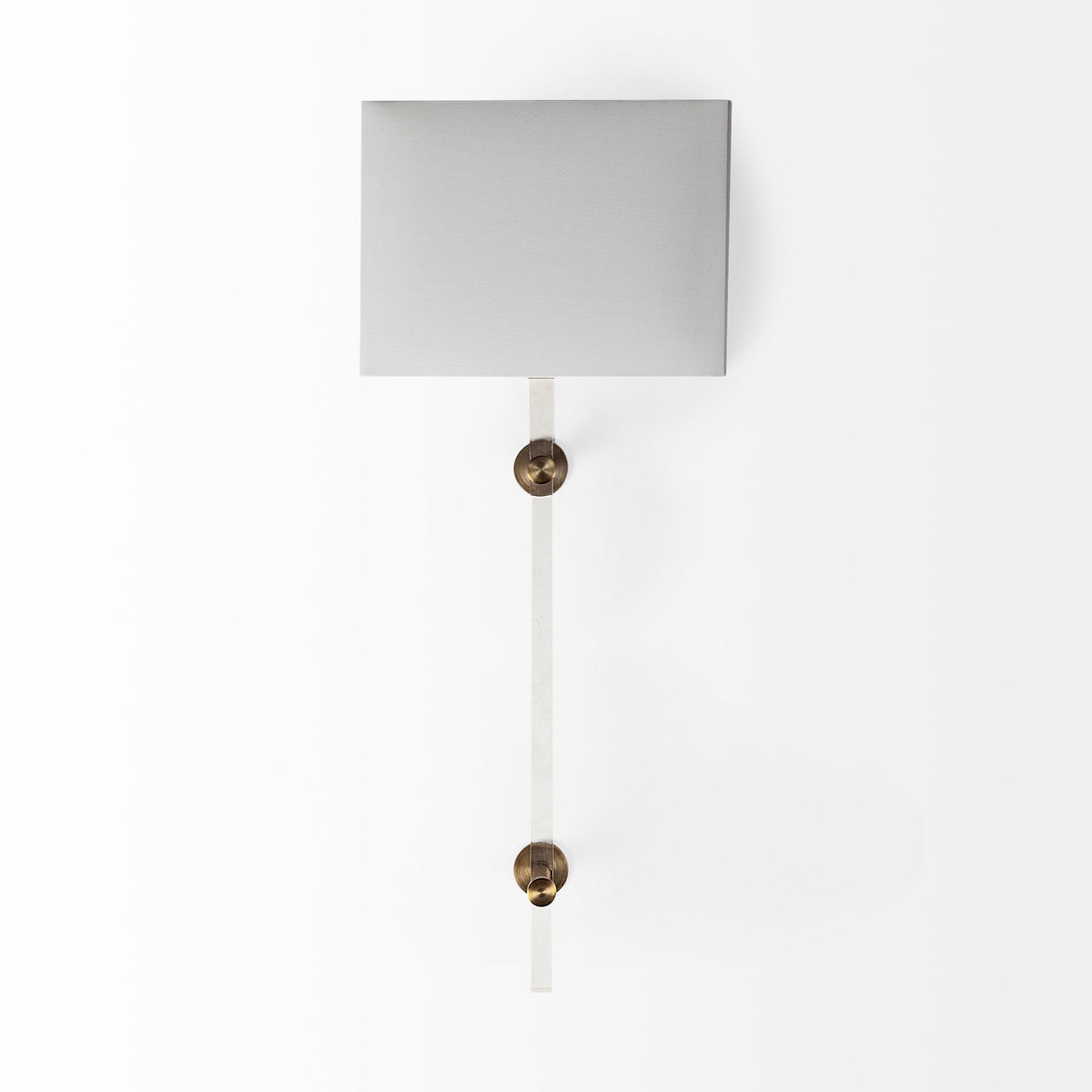 Cantabria 12x30 White Shade Brass/Acrylic Wall Sconce-Wall Sconces-DECOROLALA
