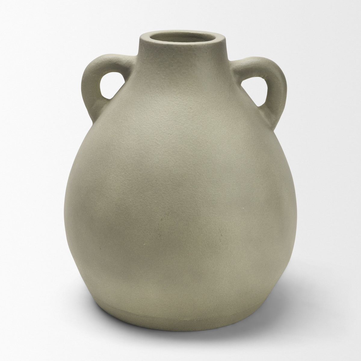 Cantara Medium Sage Green Ceramic Milk Jug w/ Handles-Vase-DECOROLALA