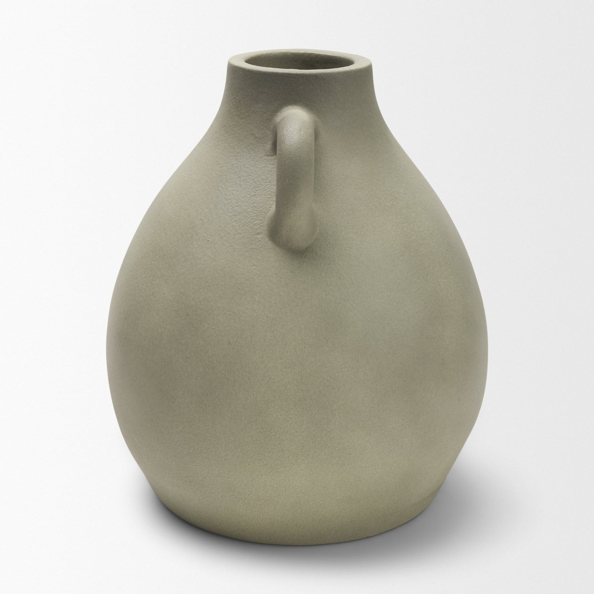 Cantara Medium Sage Green Ceramic Milk Jug w/ Handles-Vase-DECOROLALA