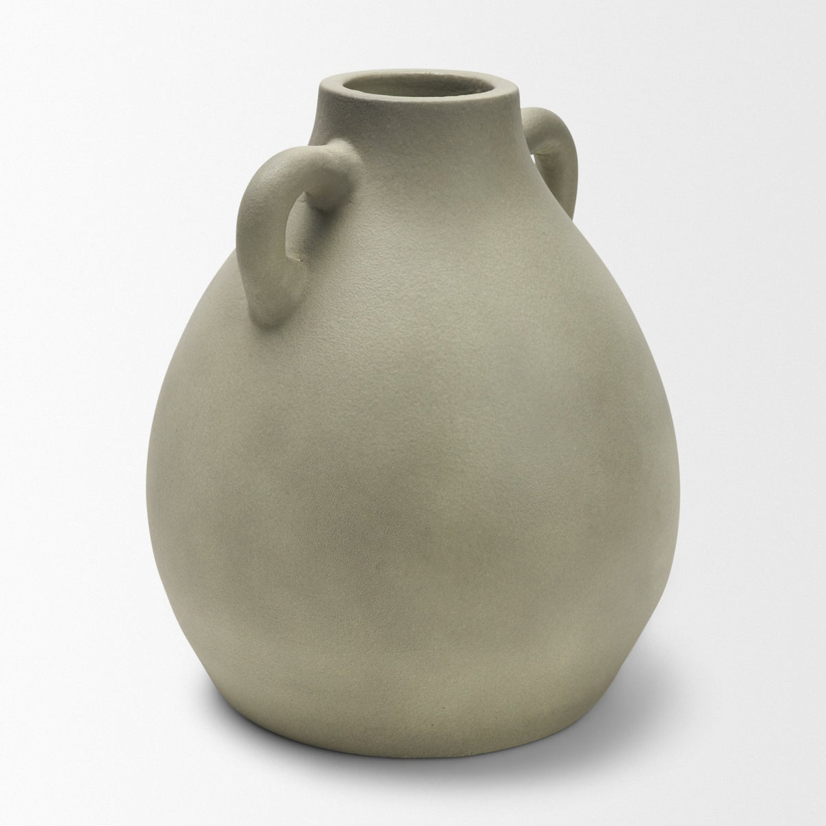 Cantara Medium Sage Green Ceramic Milk Jug w/ Handles-Vase-DECOROLALA