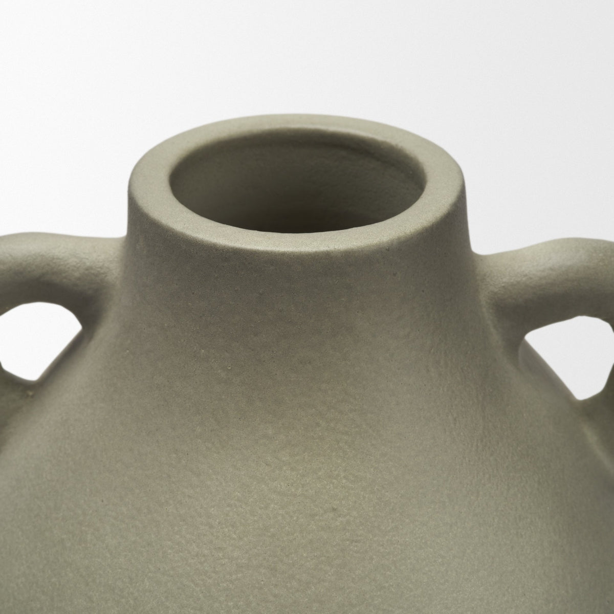 Cantara Medium Sage Green Ceramic Milk Jug w/ Handles-Vase-DECOROLALA