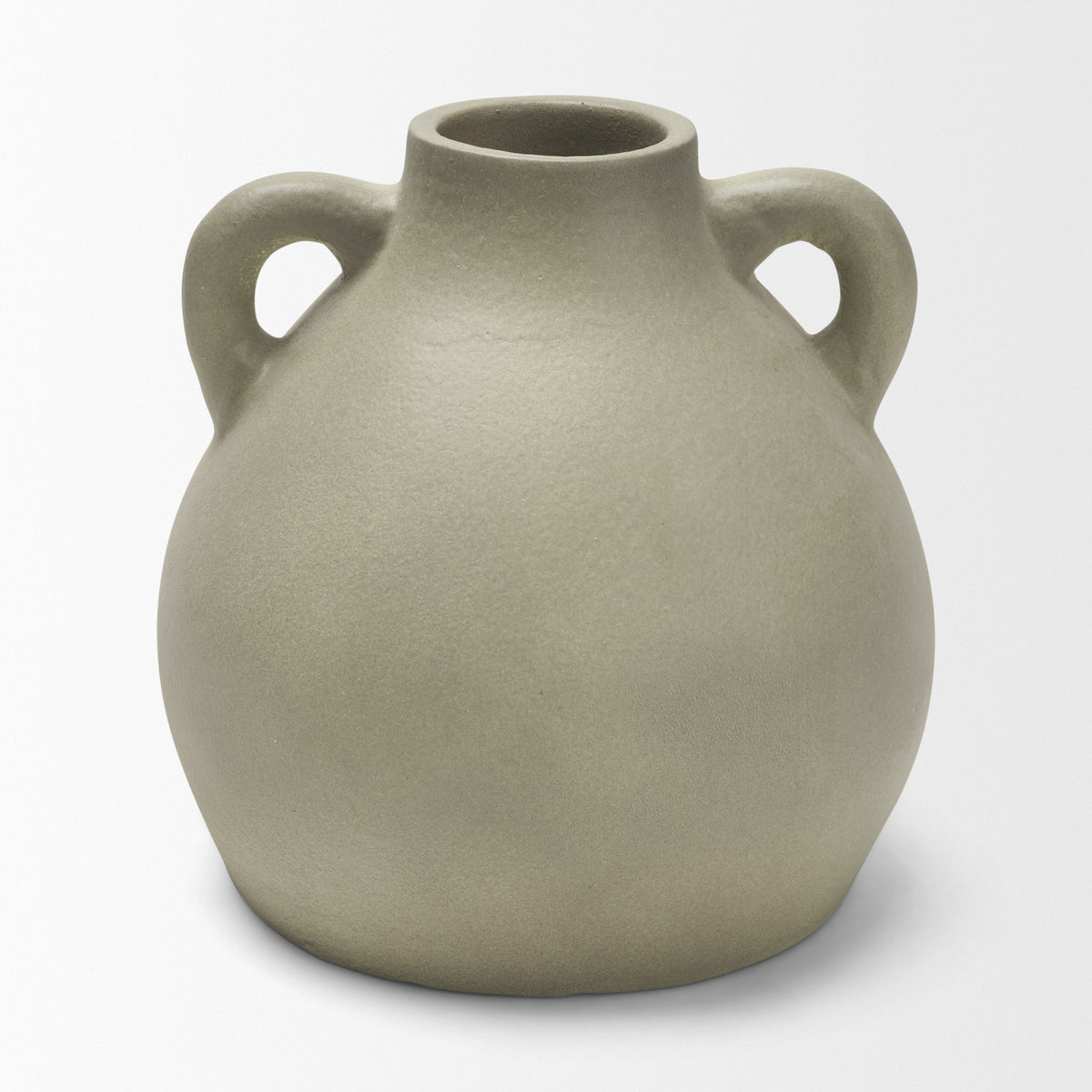 Cantara Small Sage Green Ceramic Milk Jug w/ Handles-Vase-DECOROLALA