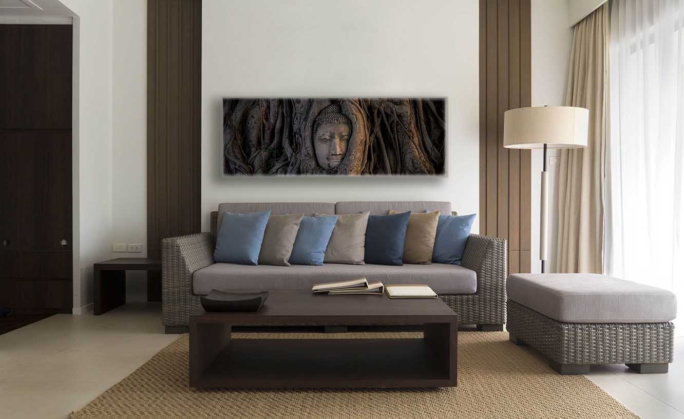 Canvas Buddha Wall Art 72" x 24"-Wall Art-DECOROLALA