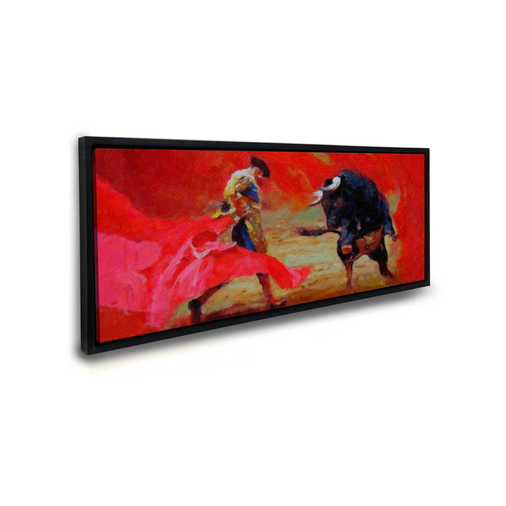 Canvas Bullfighter Wall Art 72X24 Diamond Varnish-Wall Art-DECOROLALA